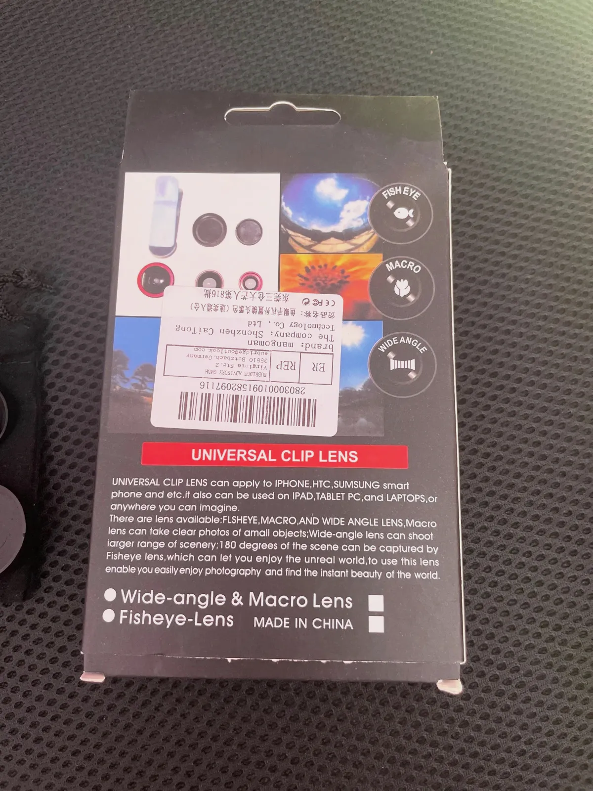 Lentes Universal Clip Lens para móvil – Gran Angular, Macro y Ojo de Pez – Len's 2