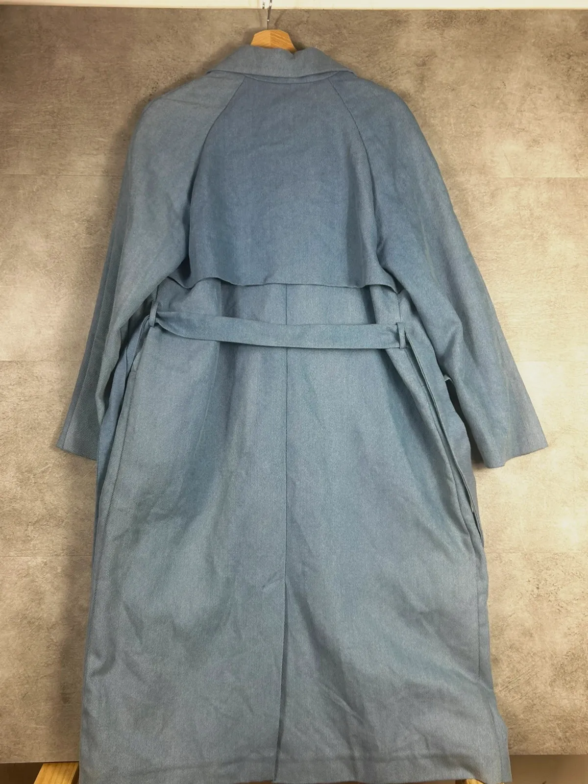 Bel Air femme manteau Malice taille 3 40 L trench long oversize coton bleu ciel Made in France – Belair – taille L / 40 / 12 4