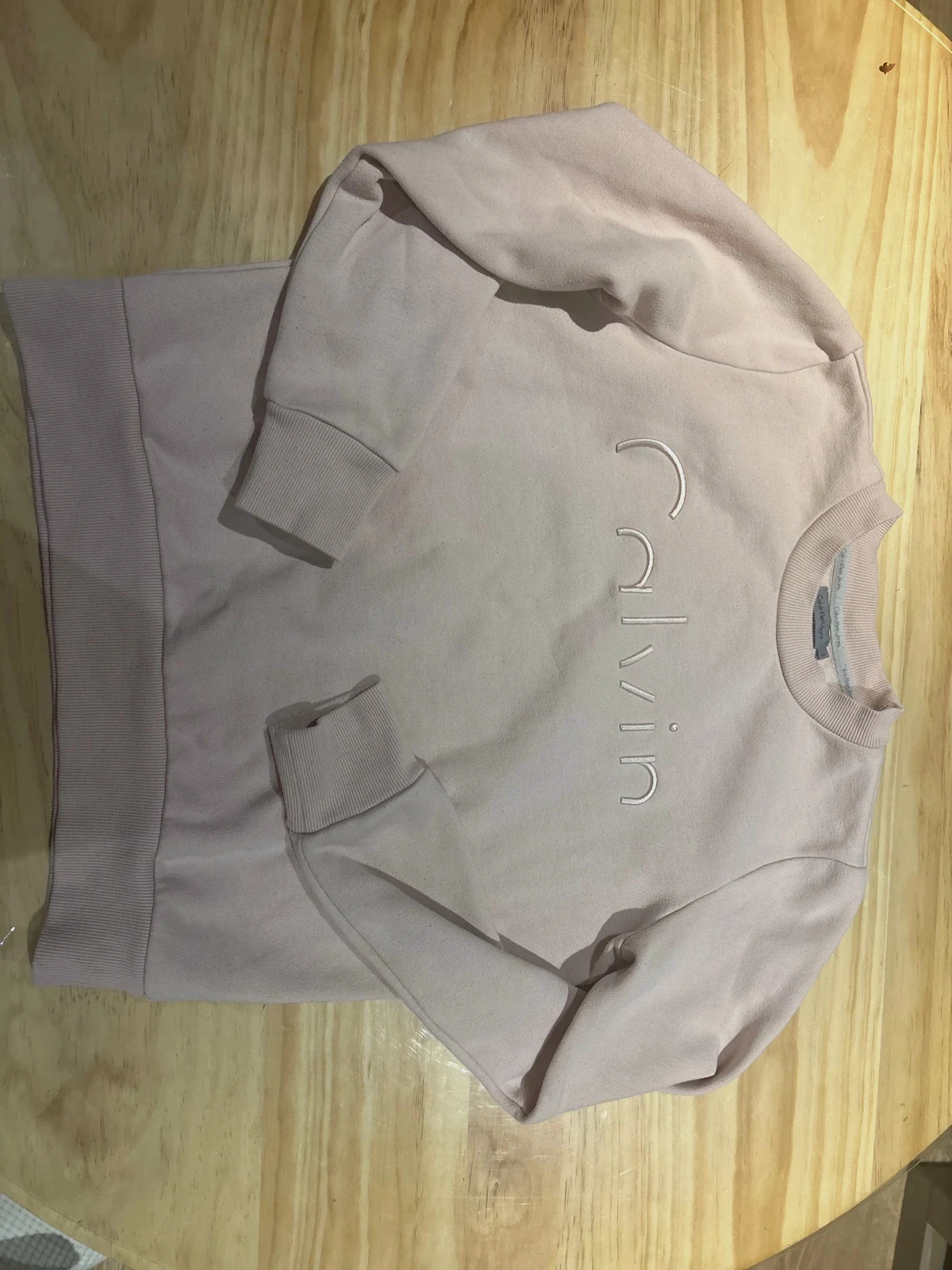 Pull Calvin Klein femme rose poudre taille S