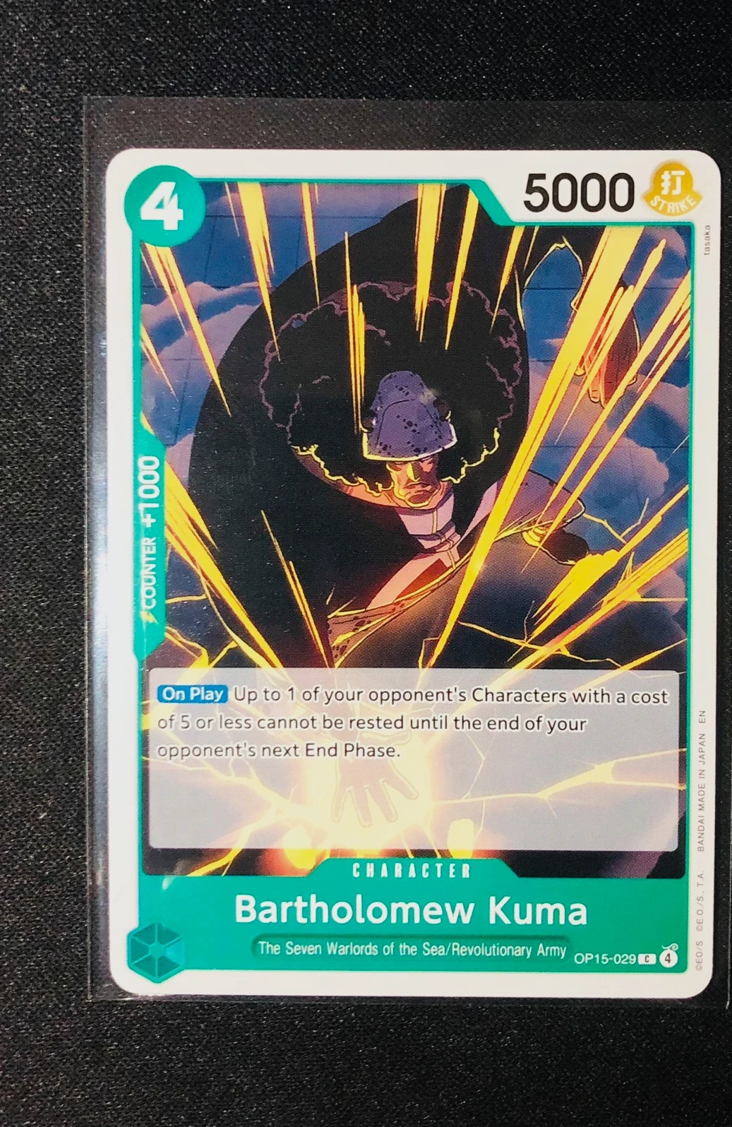 Bartholomew Kuma OP15-029 Common Character – Bandai Namco