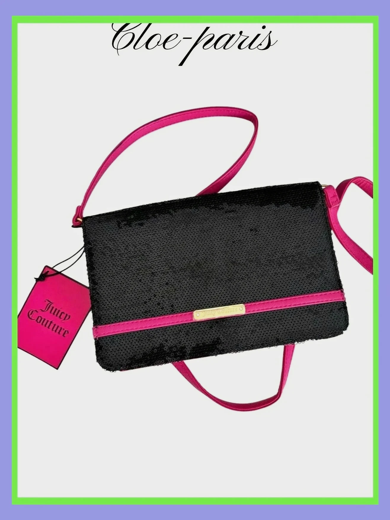 Divino bolso lentejuelas de Juicy Couture , rosa fucsia y negro 😍 – Juicy Couture