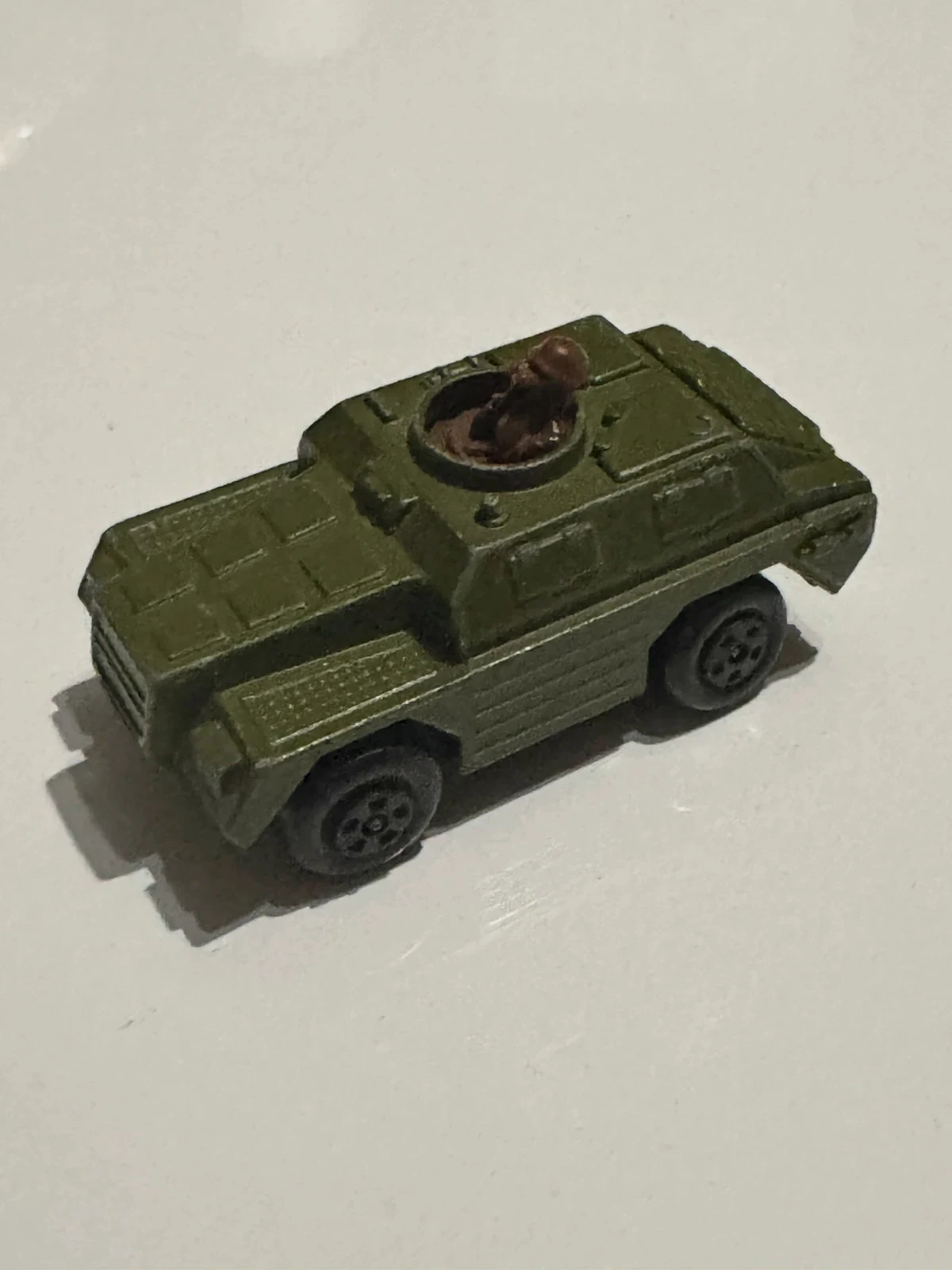 Véhicule Superfast Rolamatics Matchbox 1973 Green Stoat Tank No. 28 jouet moulé