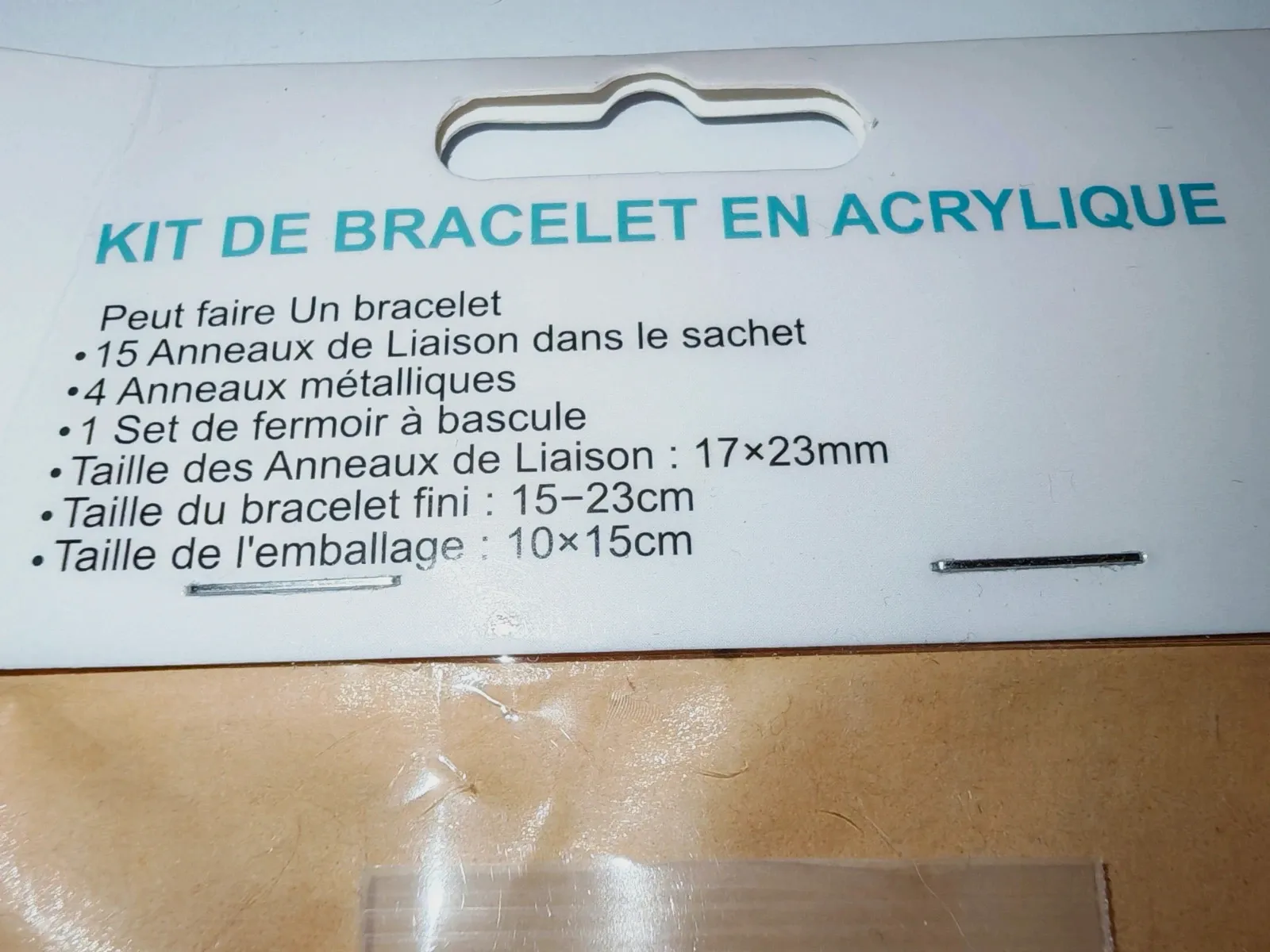 Lot de 2 kits bracelet en acrylique DIY – Blanc & Violet – Neufs – Autre – taille Taille unique 4
