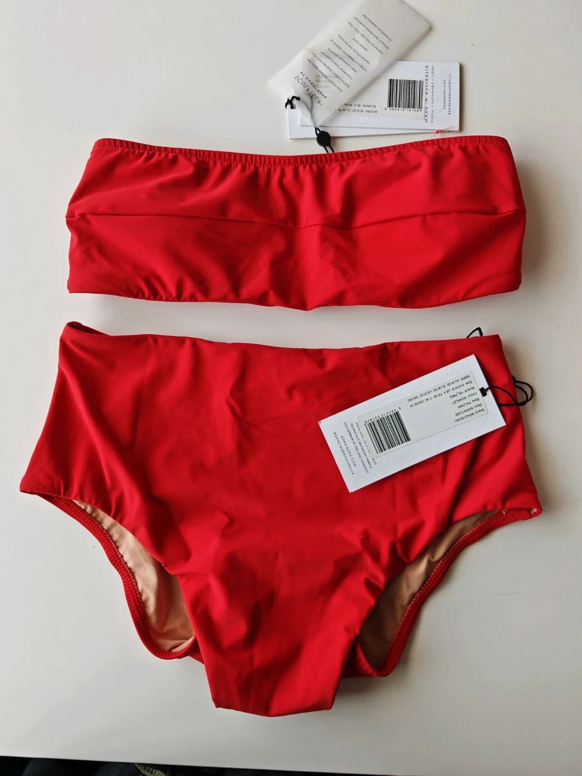 Maillot de bain Bondi Born rouge 2 pièces – Neuf