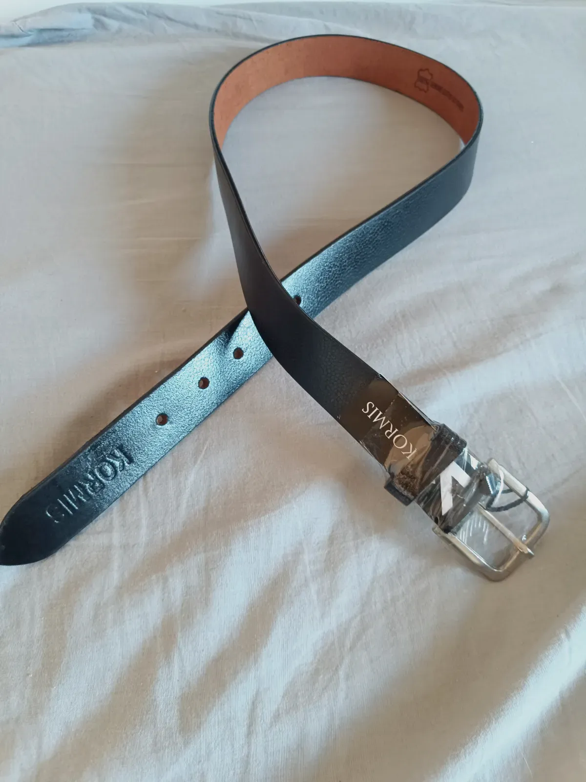 Cinturón de piel negro Kormis – Kormis – taille Taille unique 2
