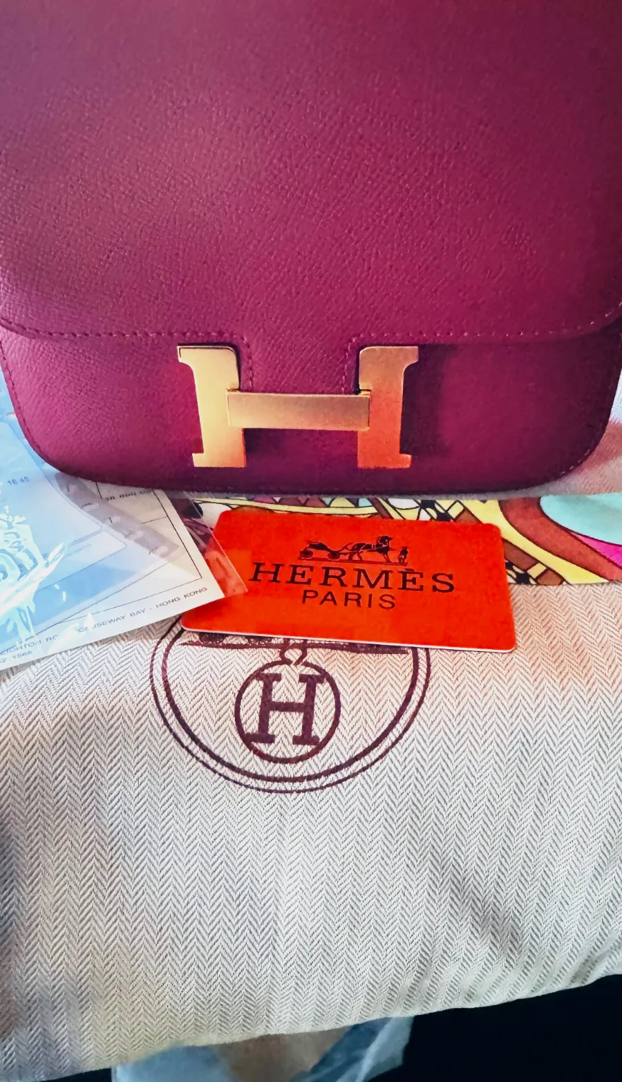 Sac 19cm bordeaux  – Hermès – bordeaux – taille Taille unique 3