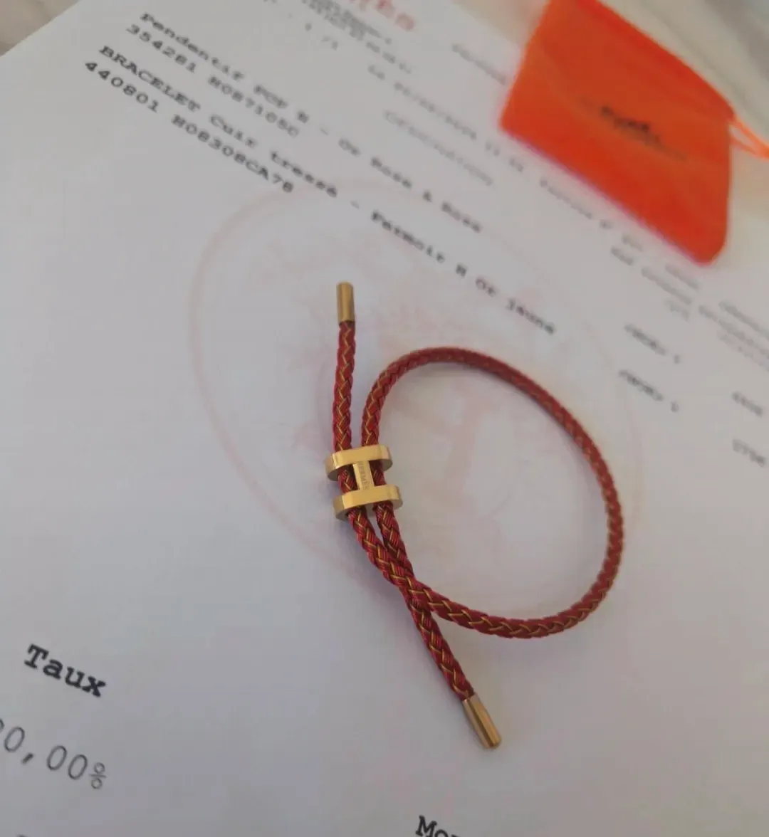 Bracelet Hermès Cuir tressé Or Rose – Hermès – Or rose – taille Taille unique 2