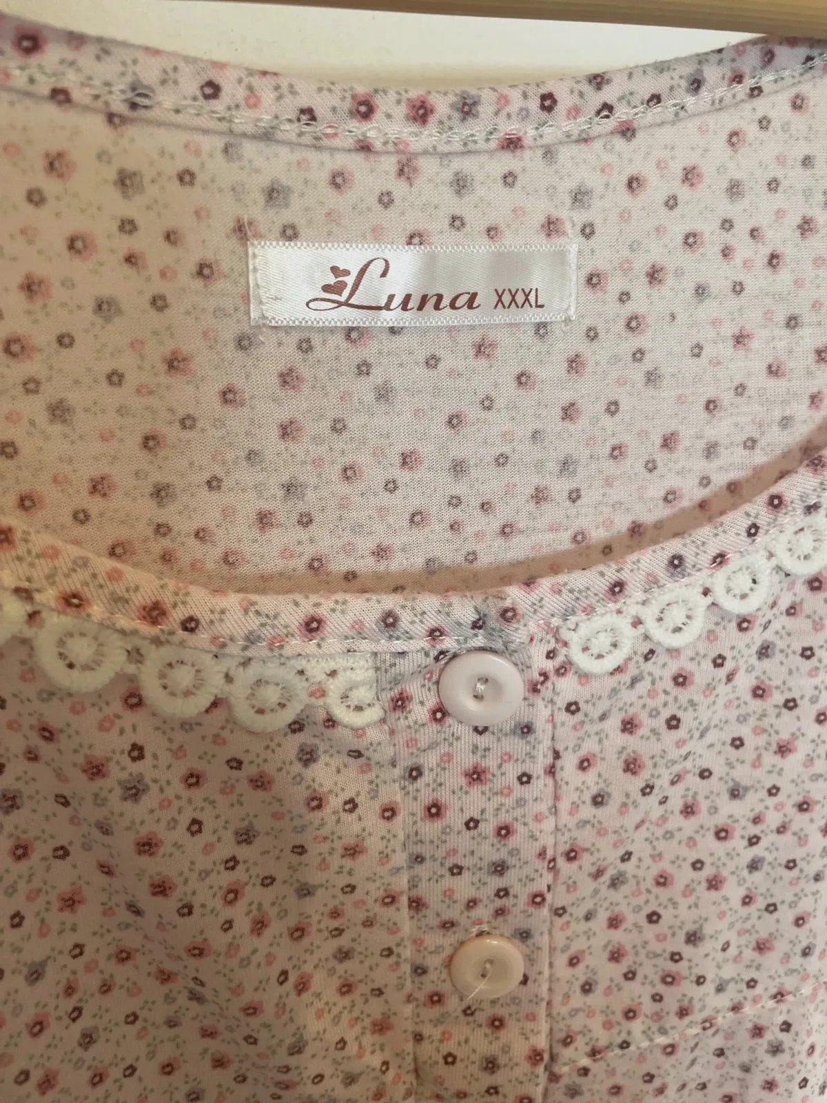 Camisón Floral Rosa Claro - Talla XXXL – Luna – taille XXXL / 46 / 18 2