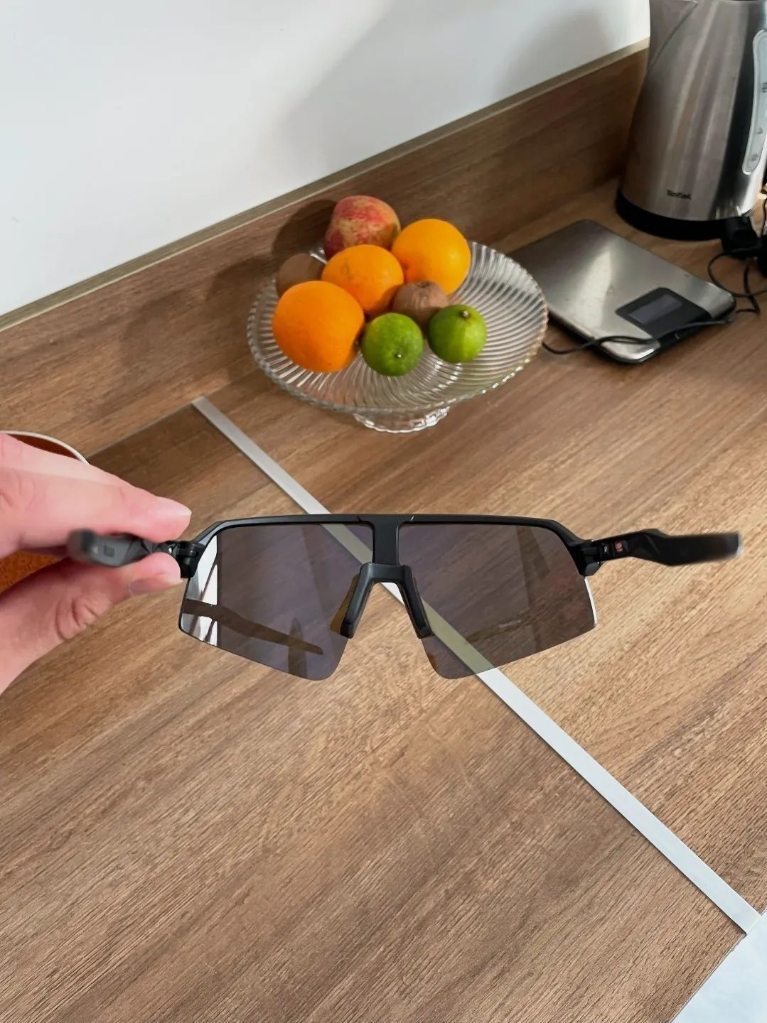 Lunettes de sport verres bleus – Oakley – noir avec verres bleu miroir 5