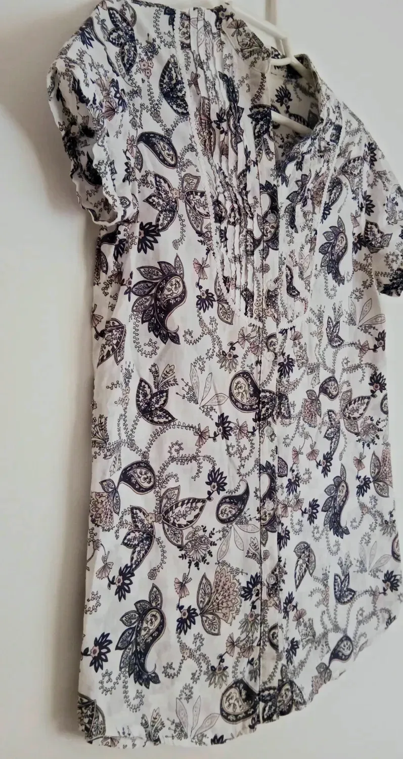 Camisa de mujer con un bonito estampado talla S  – zara – blanco y negro – taille S 2
