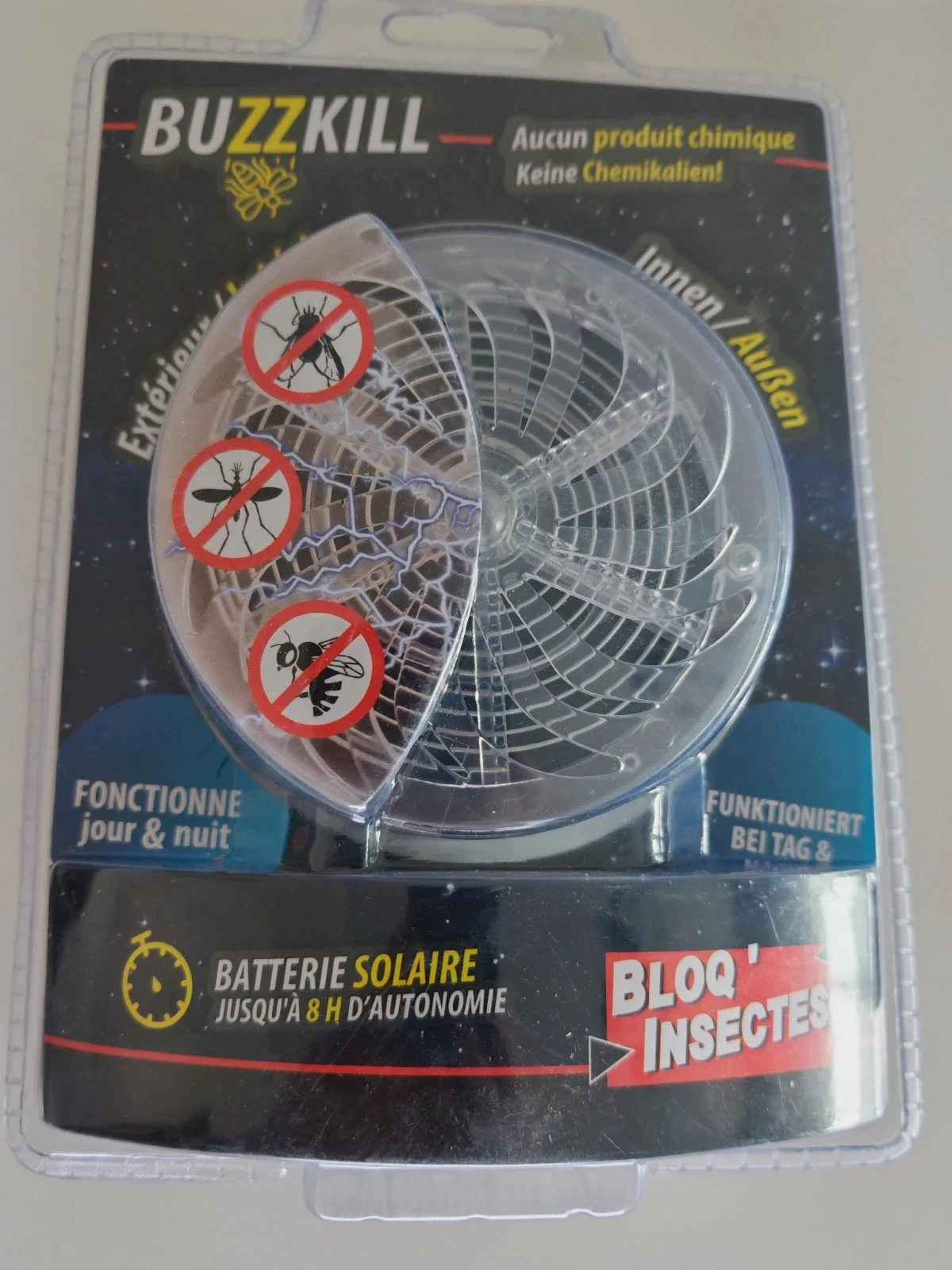 Piège solaire rechargeable anti-insectes Buzzkill