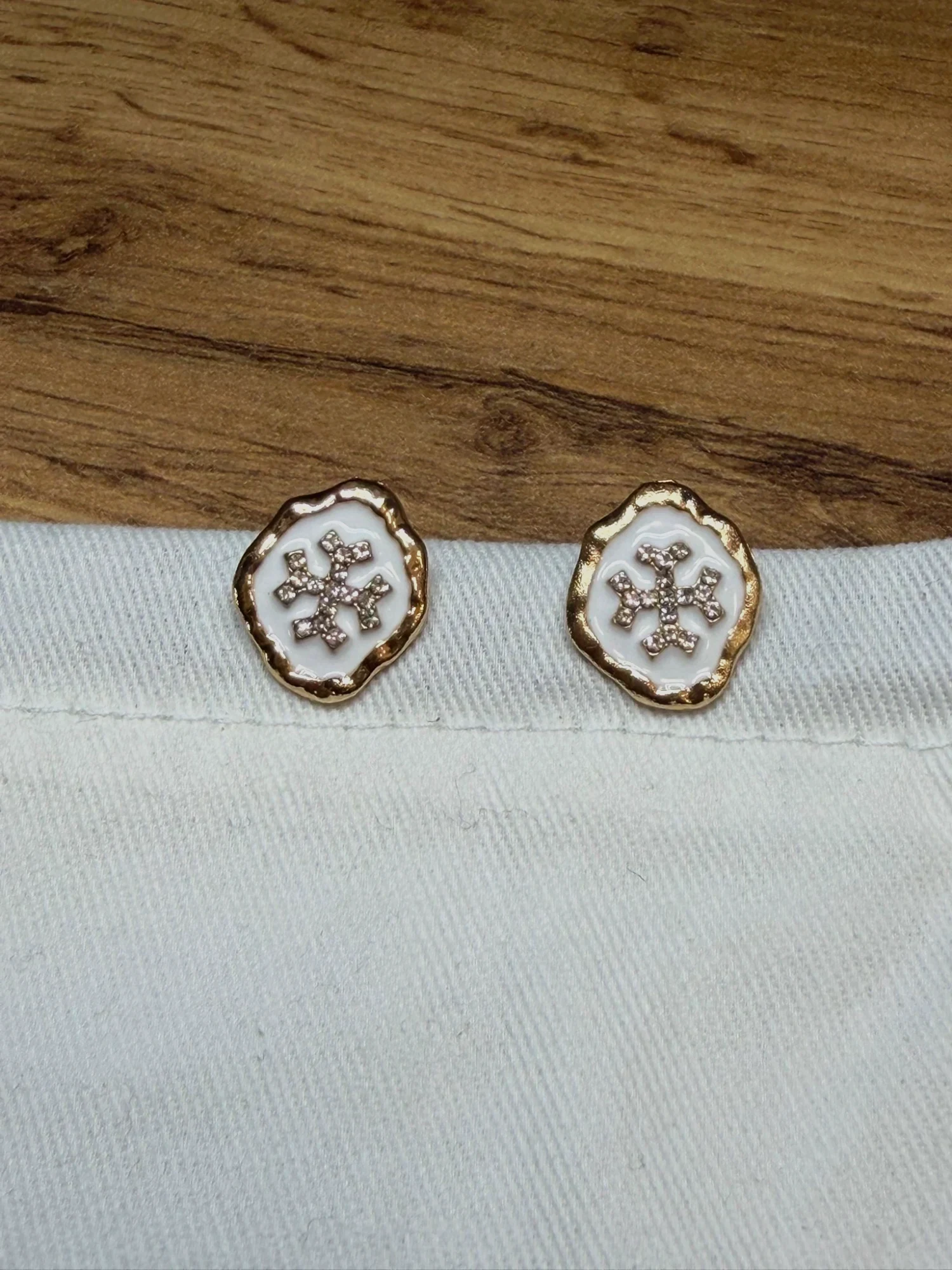 Boucles d'oreilles Kate Spade flocon strass