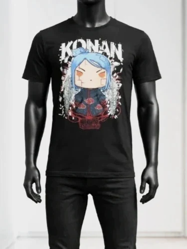 T-shirt Konan Akatsuki – Design Rare – Noir Oversize