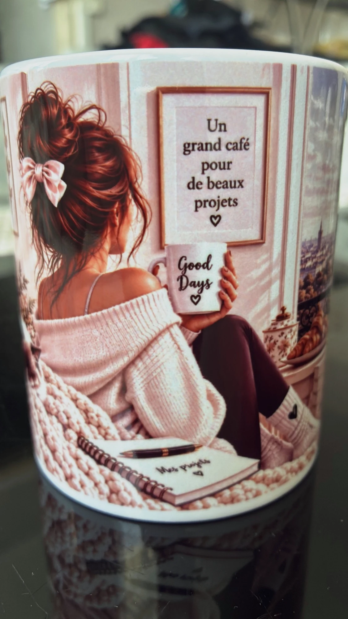 Mug en céramique motif Paris cocooning
