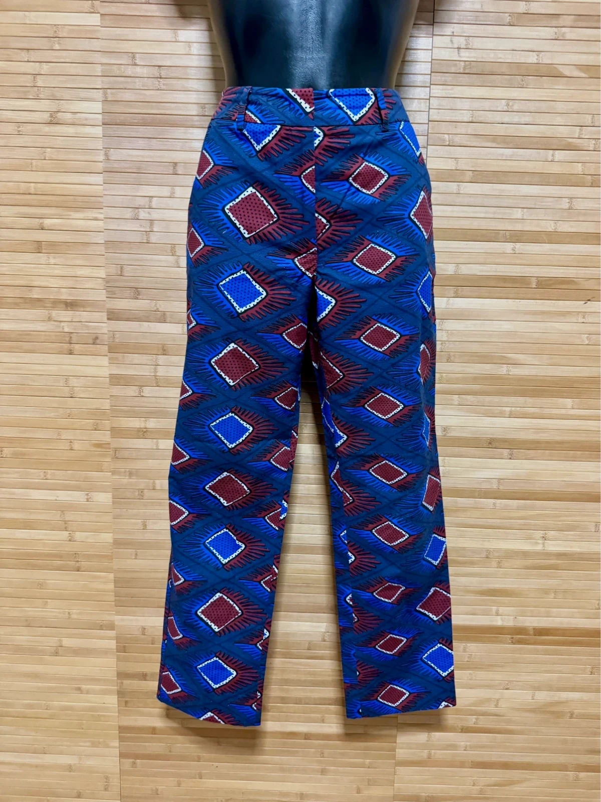 Divino pantalón croped corte recto estampado algodón de Max Mara talla 40 francesa 😍