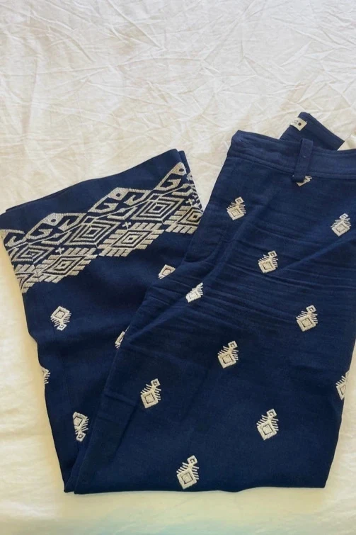 Pantalón ancho zara azul marino – Zara – taille XS / 34 / 6