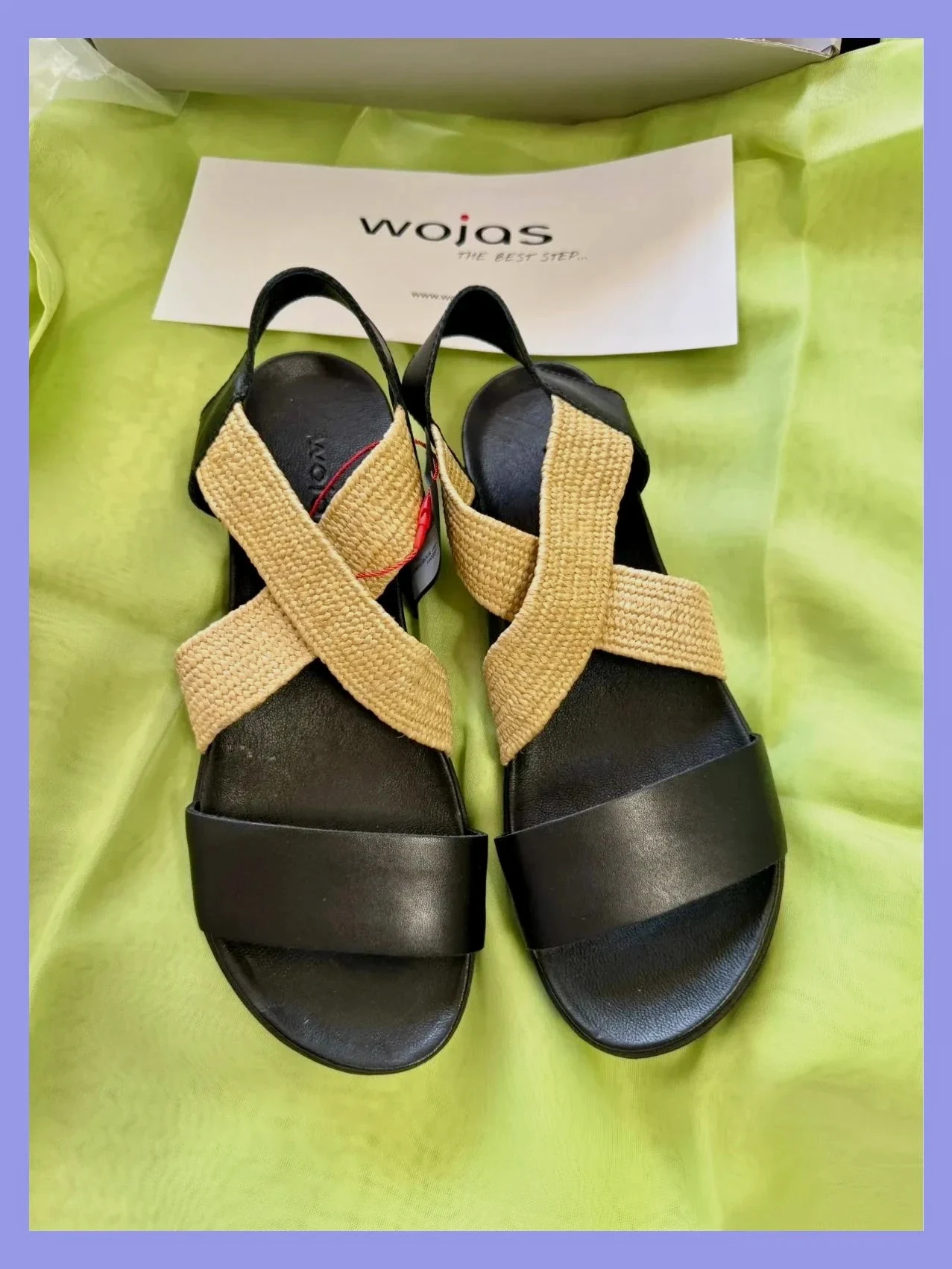 Divinas sandalias cómodas piel marca Wojas , talla 39 😍