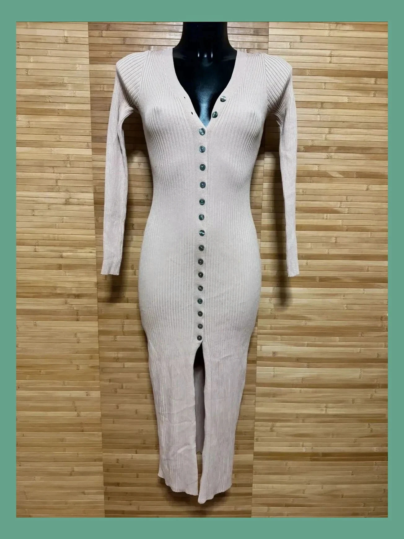 Vestido ajustado punto canalé talla única para S 😍