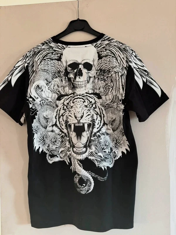 Tee-shirt graphique tigre & crâne – PRIVATE LABEL – taille S