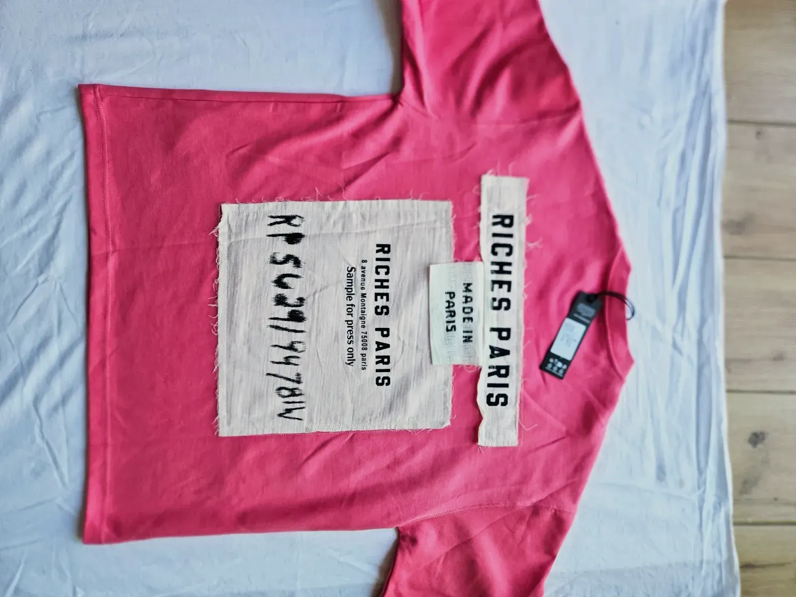 T-shirt rose fuchsia manches courtes – Riches Paris – rose fuchsia – taille S 4