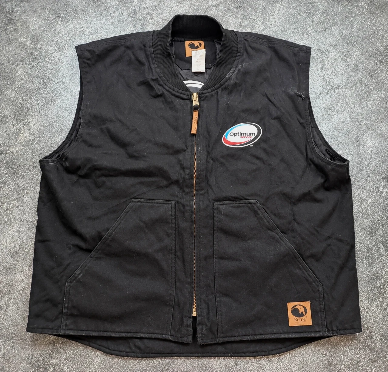 Gilet Berne 2XL Workwear Utility Vest noir matelassé USA Optimum Service