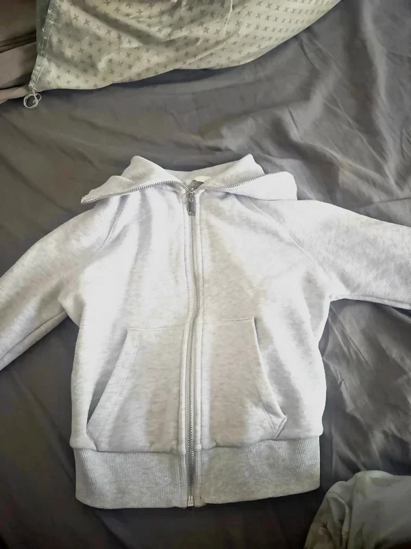 Sweat à capuche gris zippé