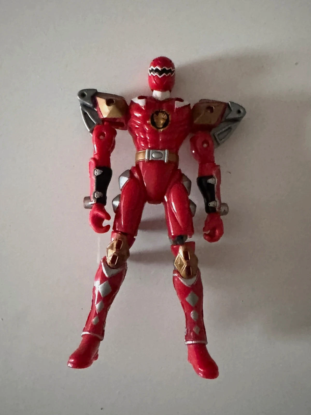 Figurine Power Rangers 2003 Mighty Morphin Dino Thunder rouge extensible Bandai 15 cm