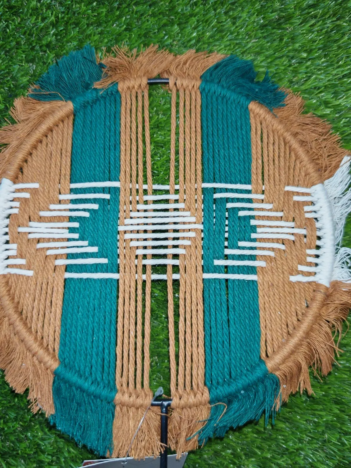 Décoration macramé Atmosphera "Alicante" sur socle en bois – Neuve – Atmosphera 4