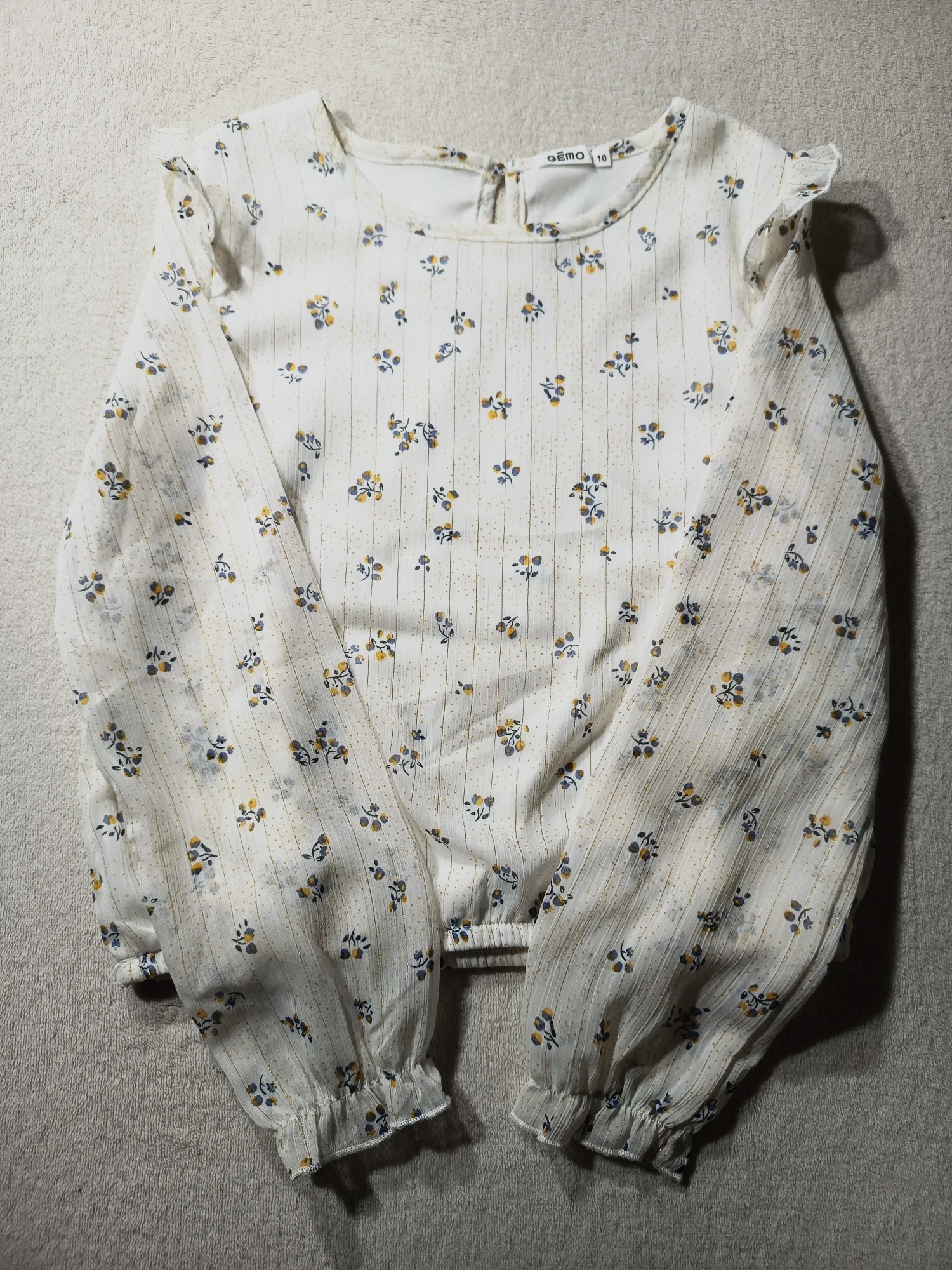 Blouse fluide à fleurs Gémo taille 10 ans