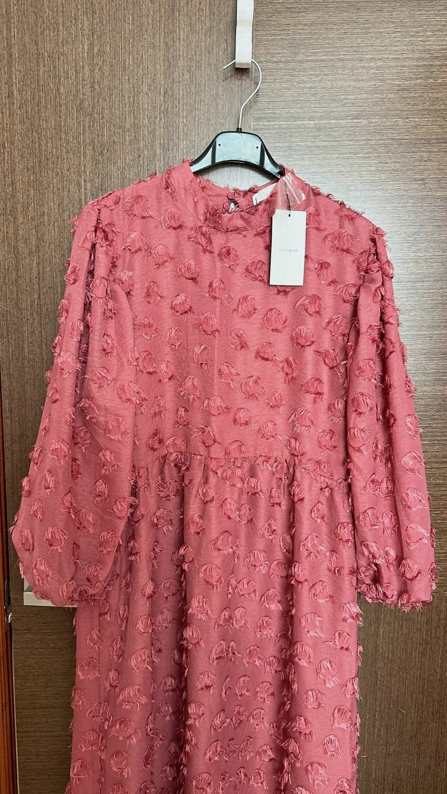 Vestido largo rosa elegante nuevo con etiqueta