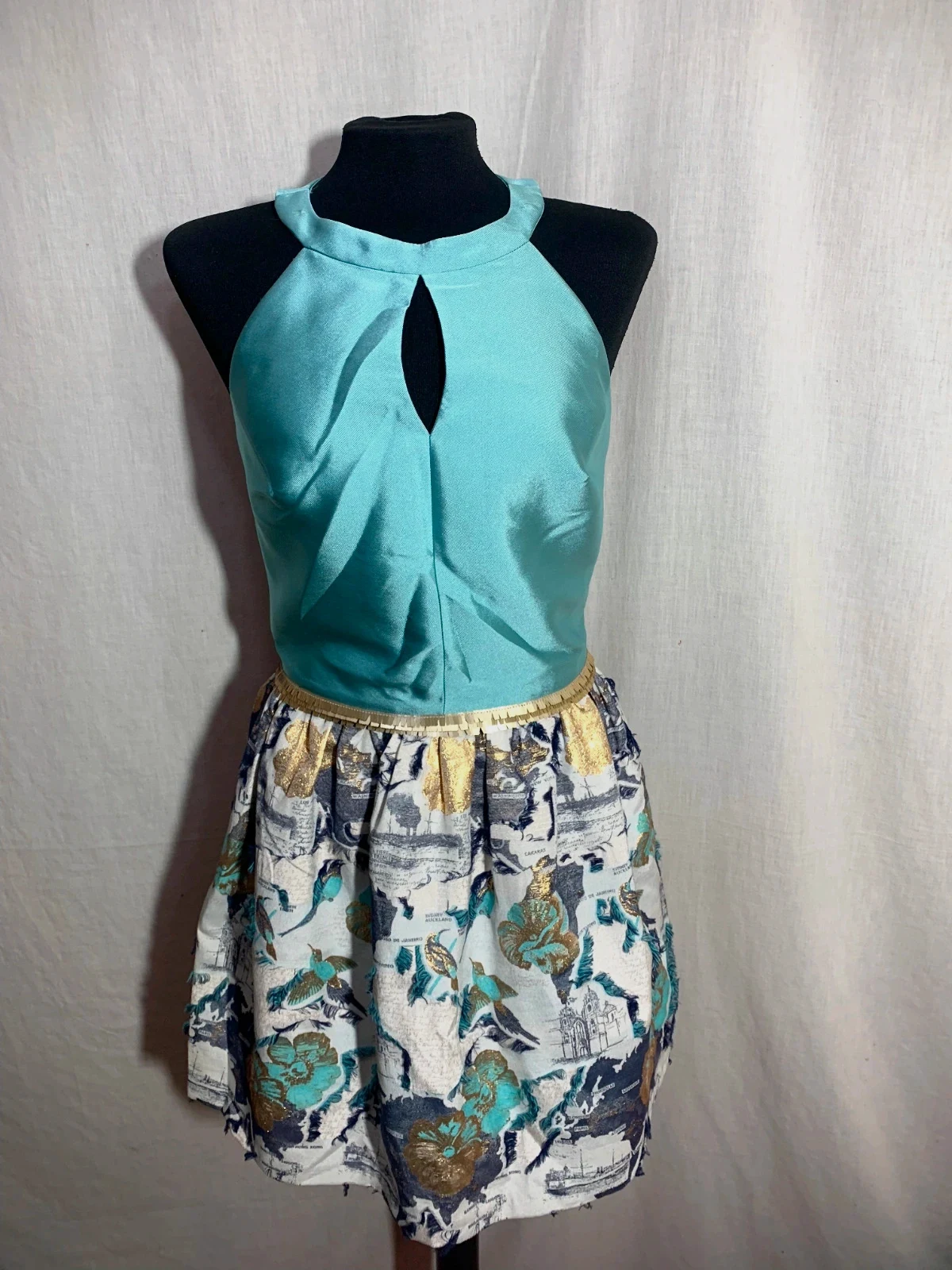 Vestido Halter Corto Turquesa | Turquoise Halter Mini Dress | El Armario de Lulu