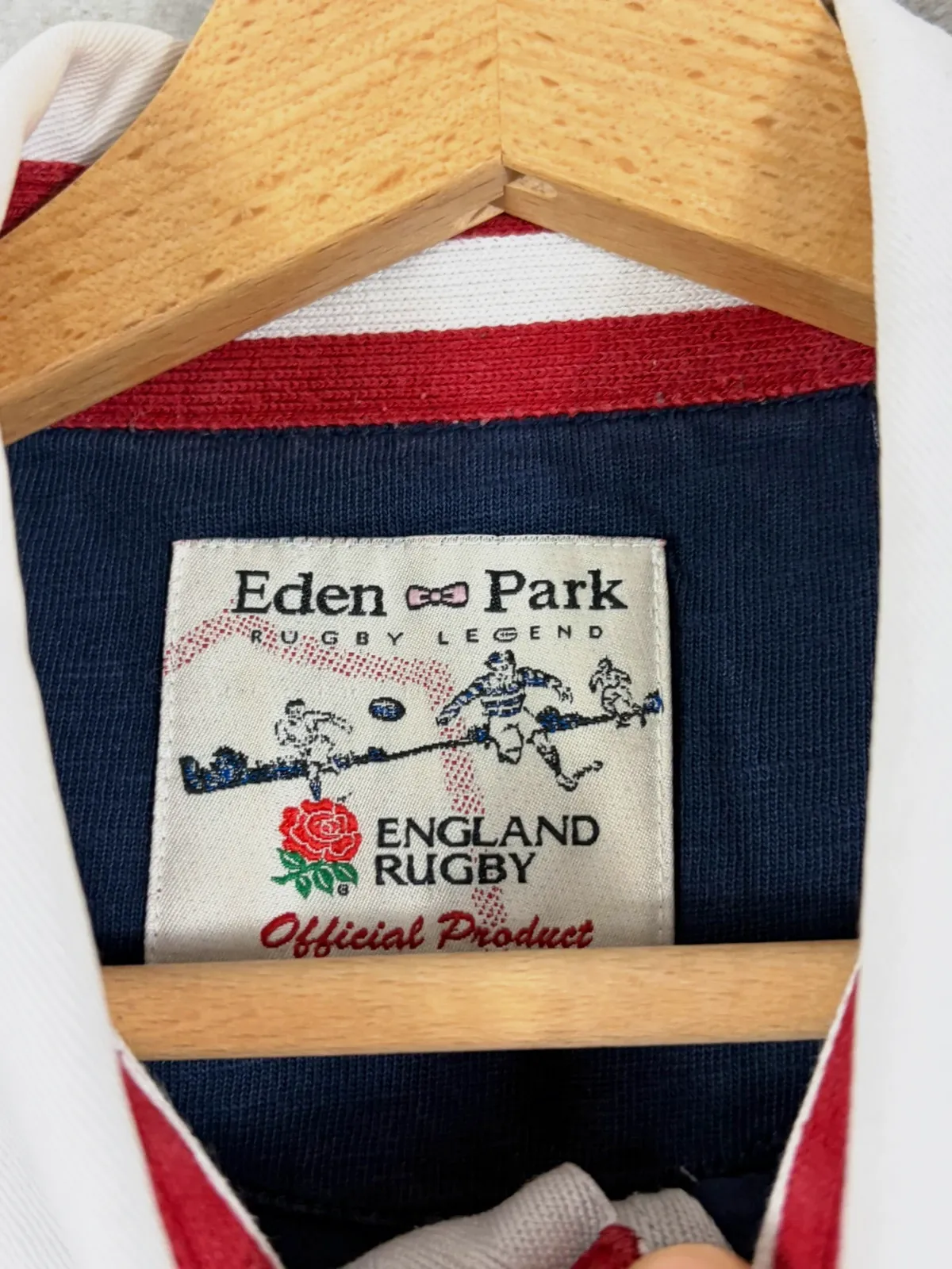 Eden Park hommes rugby England official product polo matelassé bleu marine numéro 10 taille L – Eden Park – taille L 4