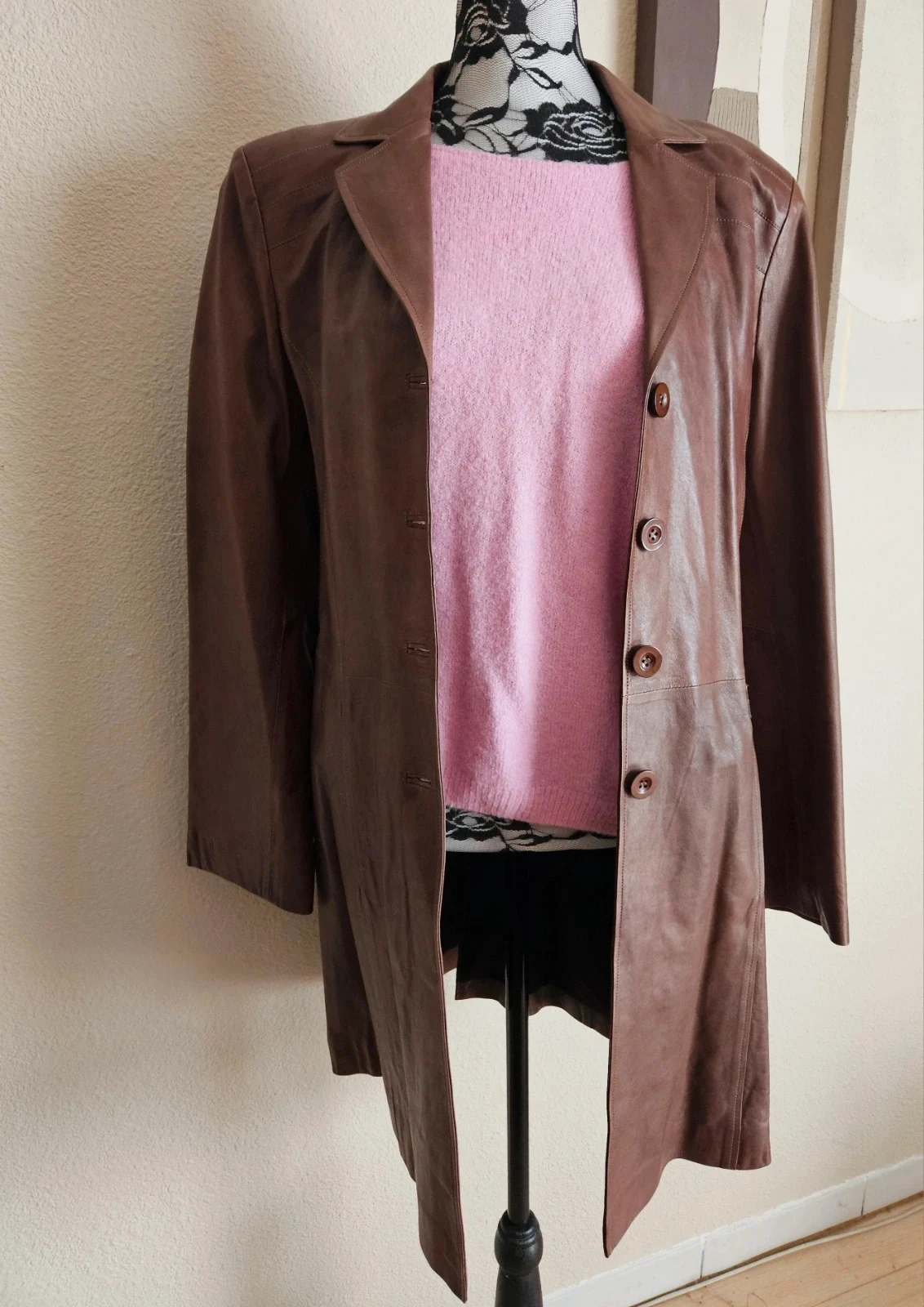 Magnifique Trench 100% cuir véritable - taille 36 au 40