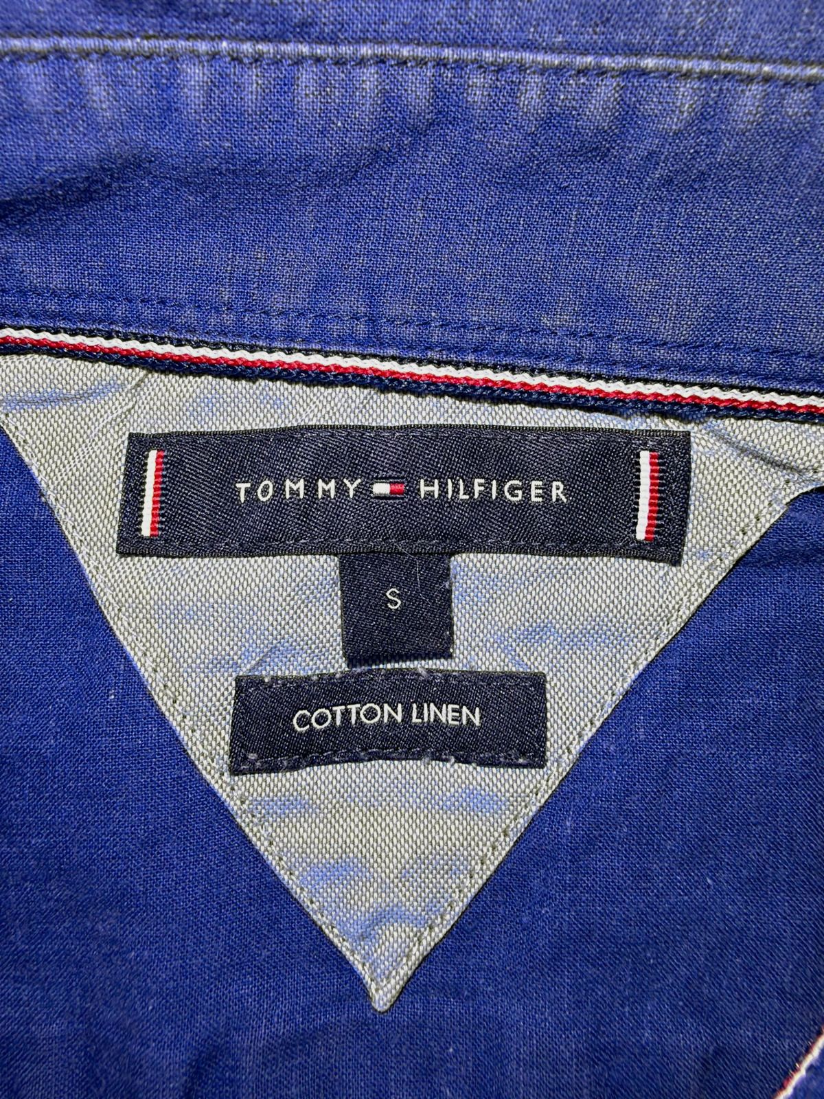 Chemise à manches longues - Tommy Hilfiger - Bleu marine - Taille S - logo brodé - Cotton et lin – Tommy Hilfiger – taille S 3
