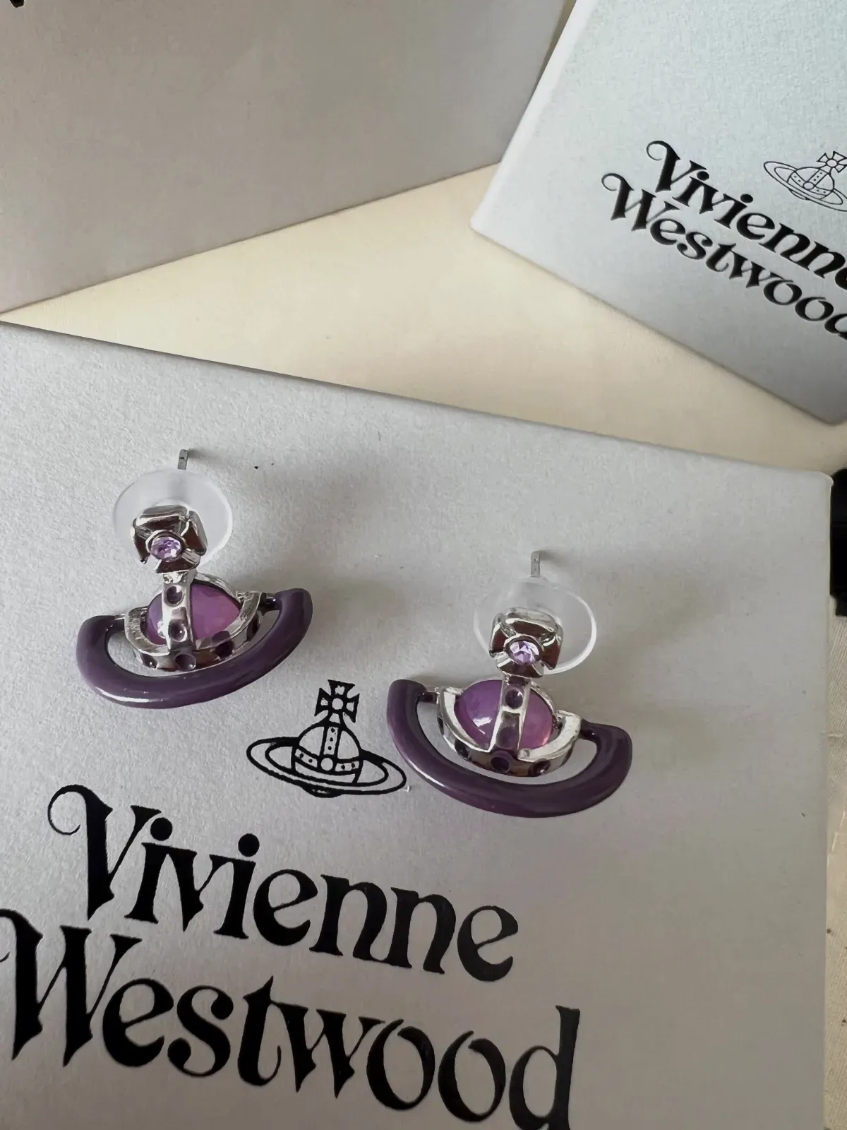 Boucles d'oreilles Vivienne Westwood Orb violettes – Vivienne Westwood – violet – taille Taille unique 2