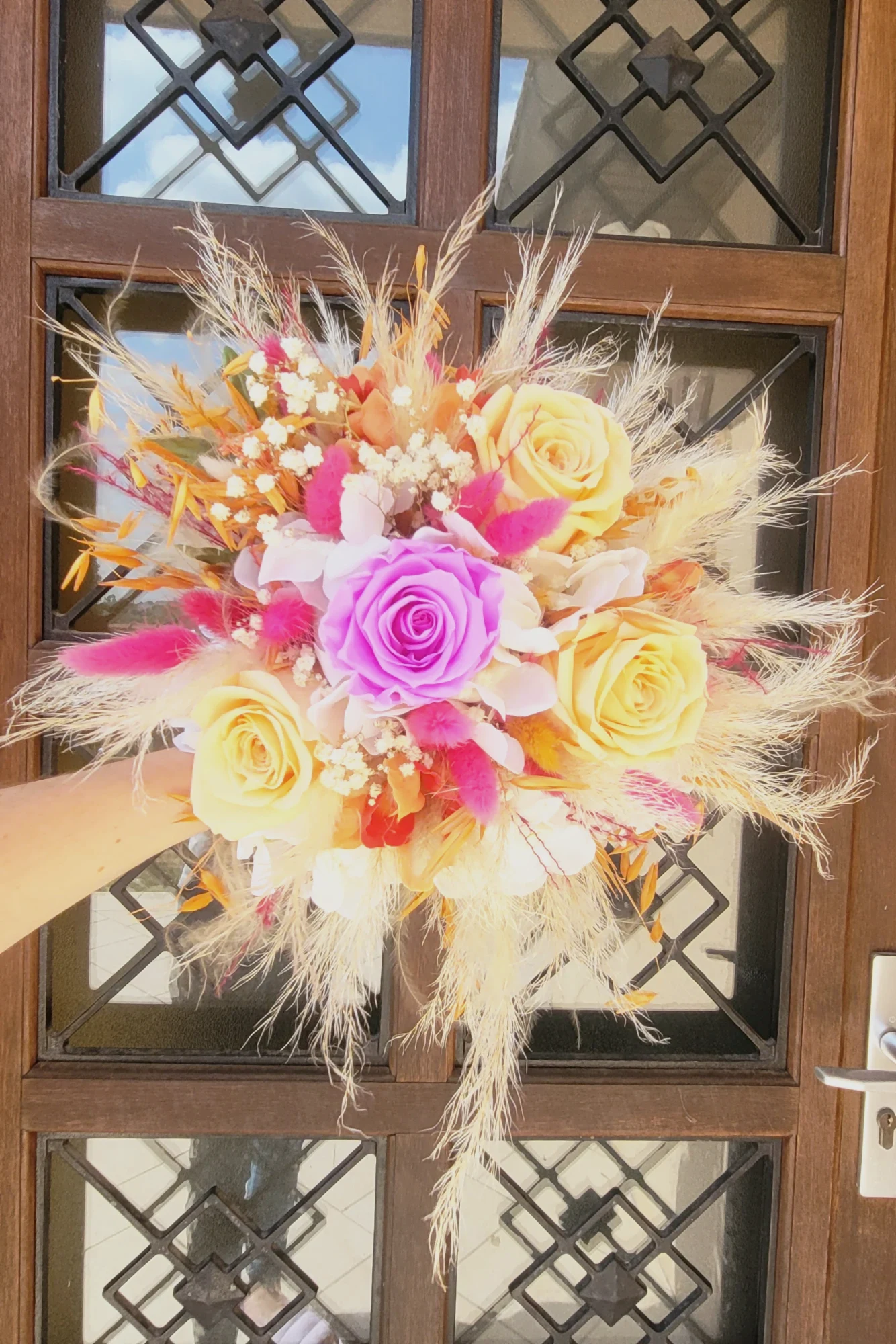 Bouquet de mariée coloré