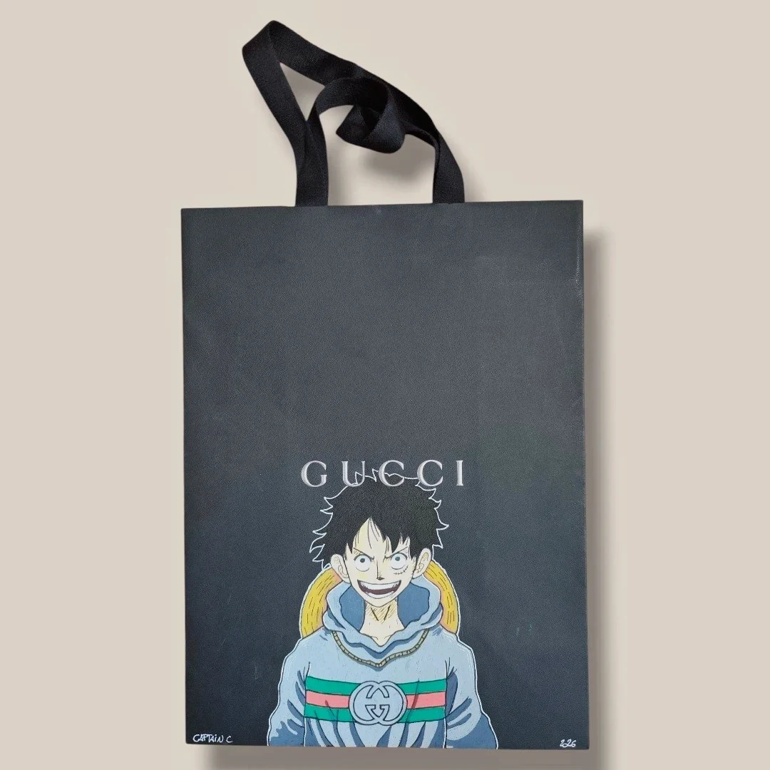 Sac Custom – Monkey D. Luffy / One Piece (Sac Shopping Gucci Noir)