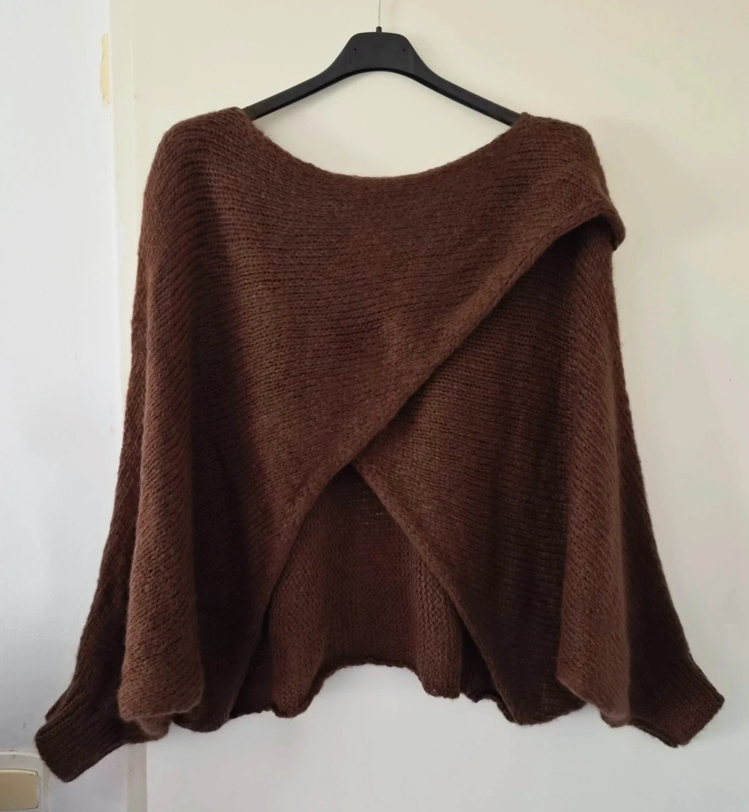 🍂Magnifique pull croisé/drapé oversize doux - TU 44 au 50 - Made in Italy🍂