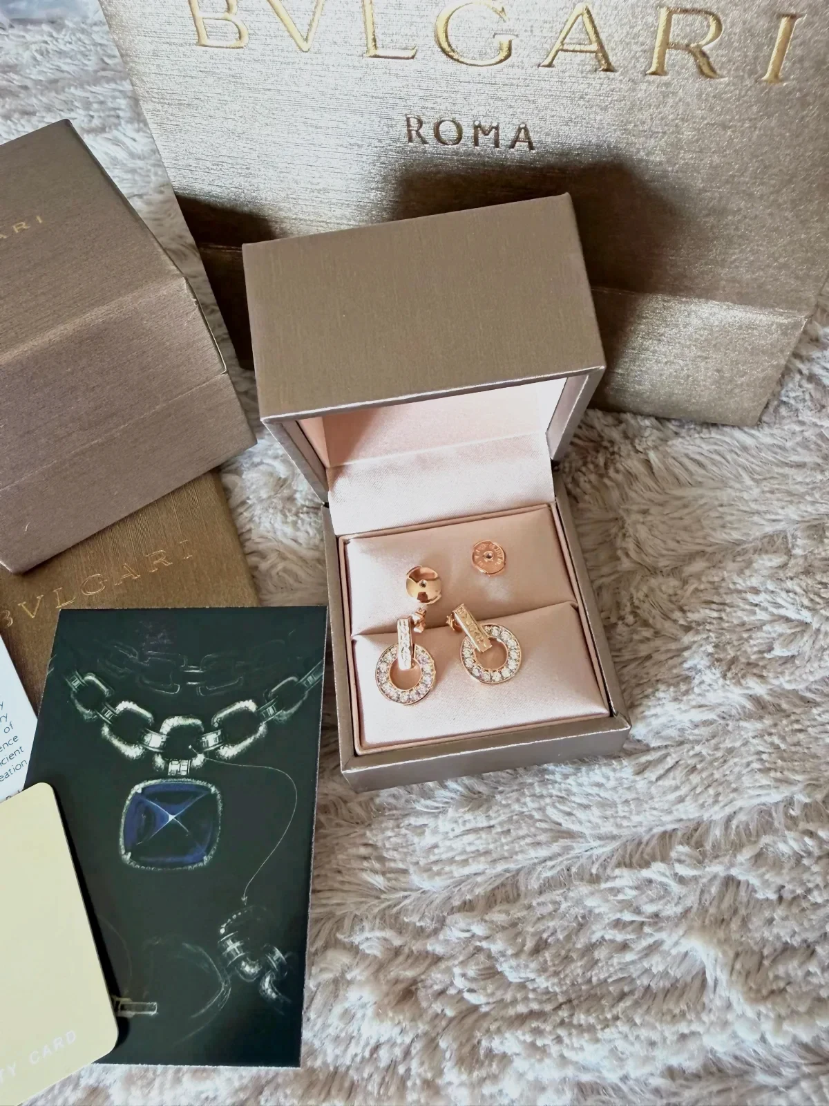 Boucles d'oreilles Bulgari Roma dorées