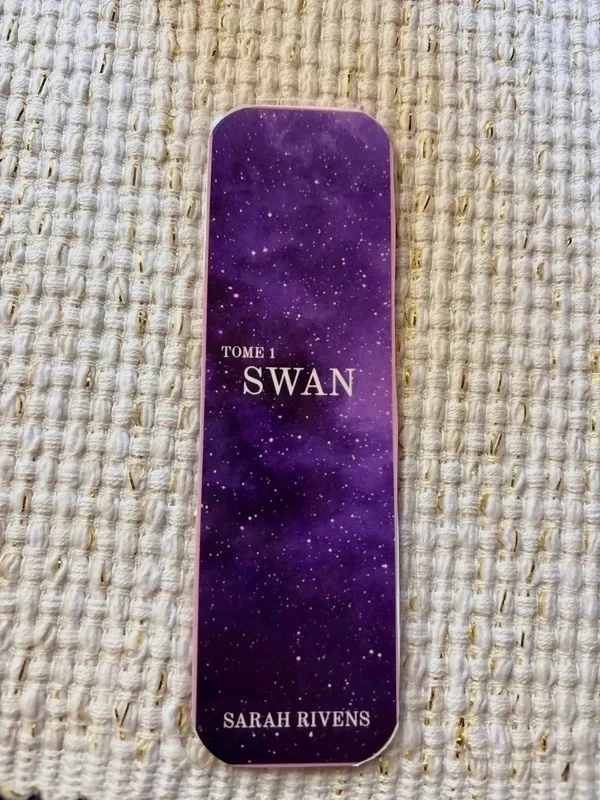 Marque page Sarah rivens - Swan tome 1 fais main