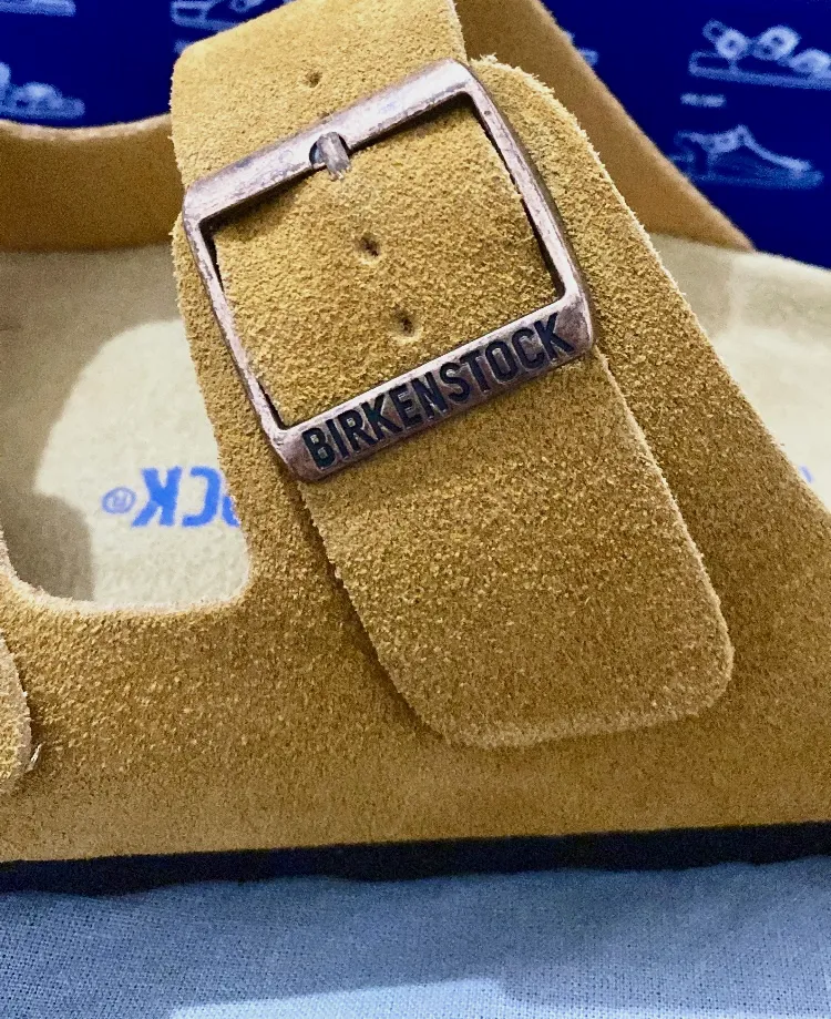 Sandales Birkenstock Arizona Camel Suède Neuf Taille 39 Authentique – Birkenstock – camel – taille EU 39 3