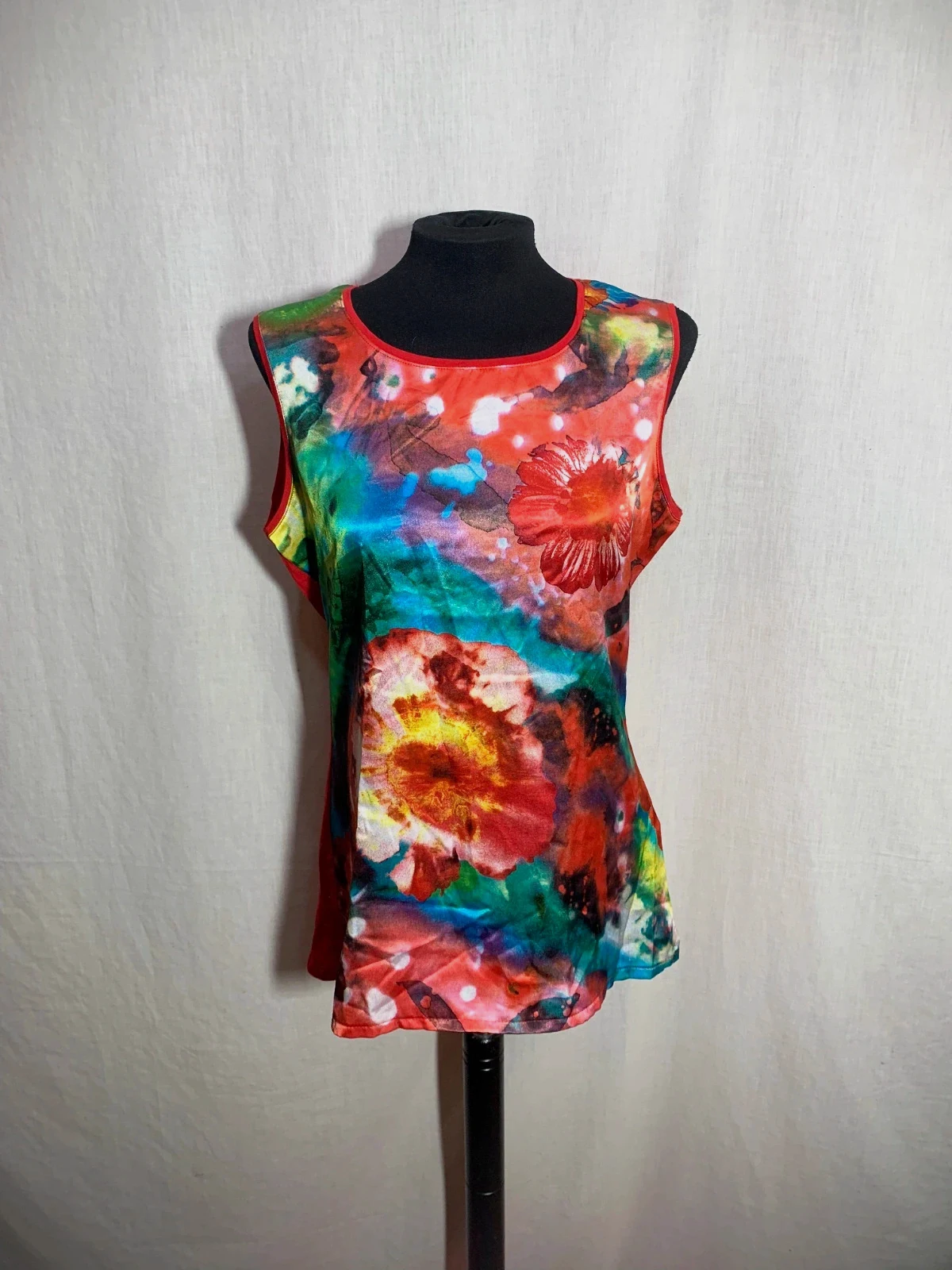 Camiseta sin Tirantes con Estampado Agua de Colores | Punto Roma