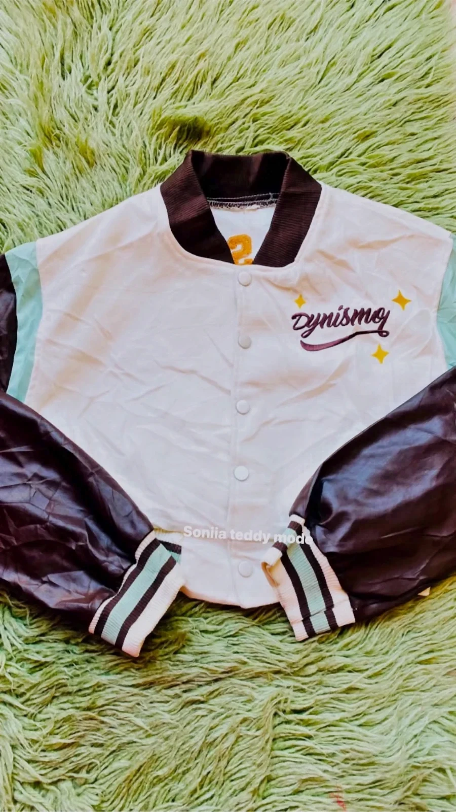 Veste de baseball Dynamisme blanc et noir