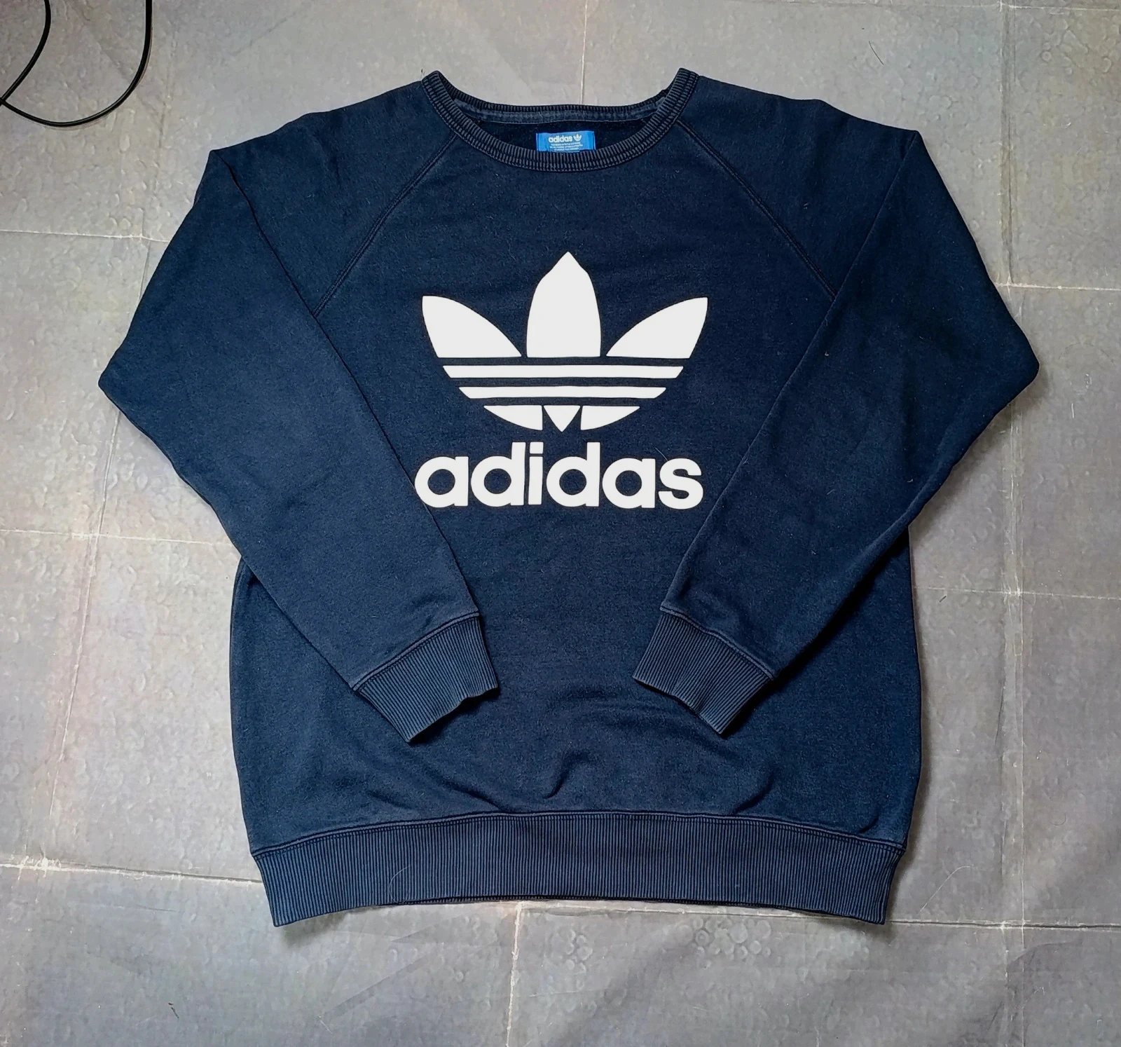 Adidas Originals Big Logo Trefoil Sweatshirt Vintage Streetwear