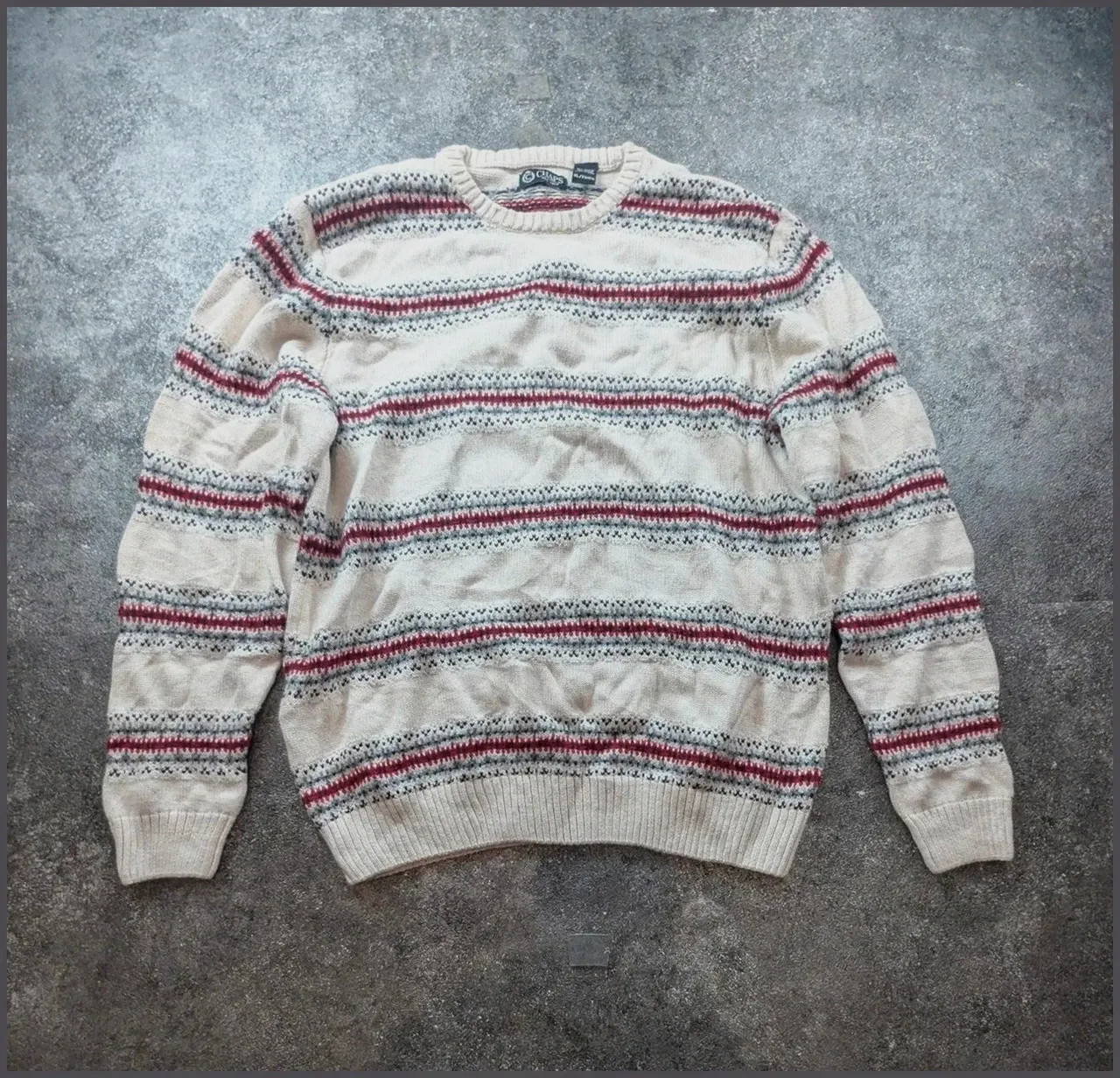 Pull Est. 1978 Chaps – Maille Jacquard Fair Isle Coton Laine Xl – Style Vintage Preppy – CHAPS – taille XL 2