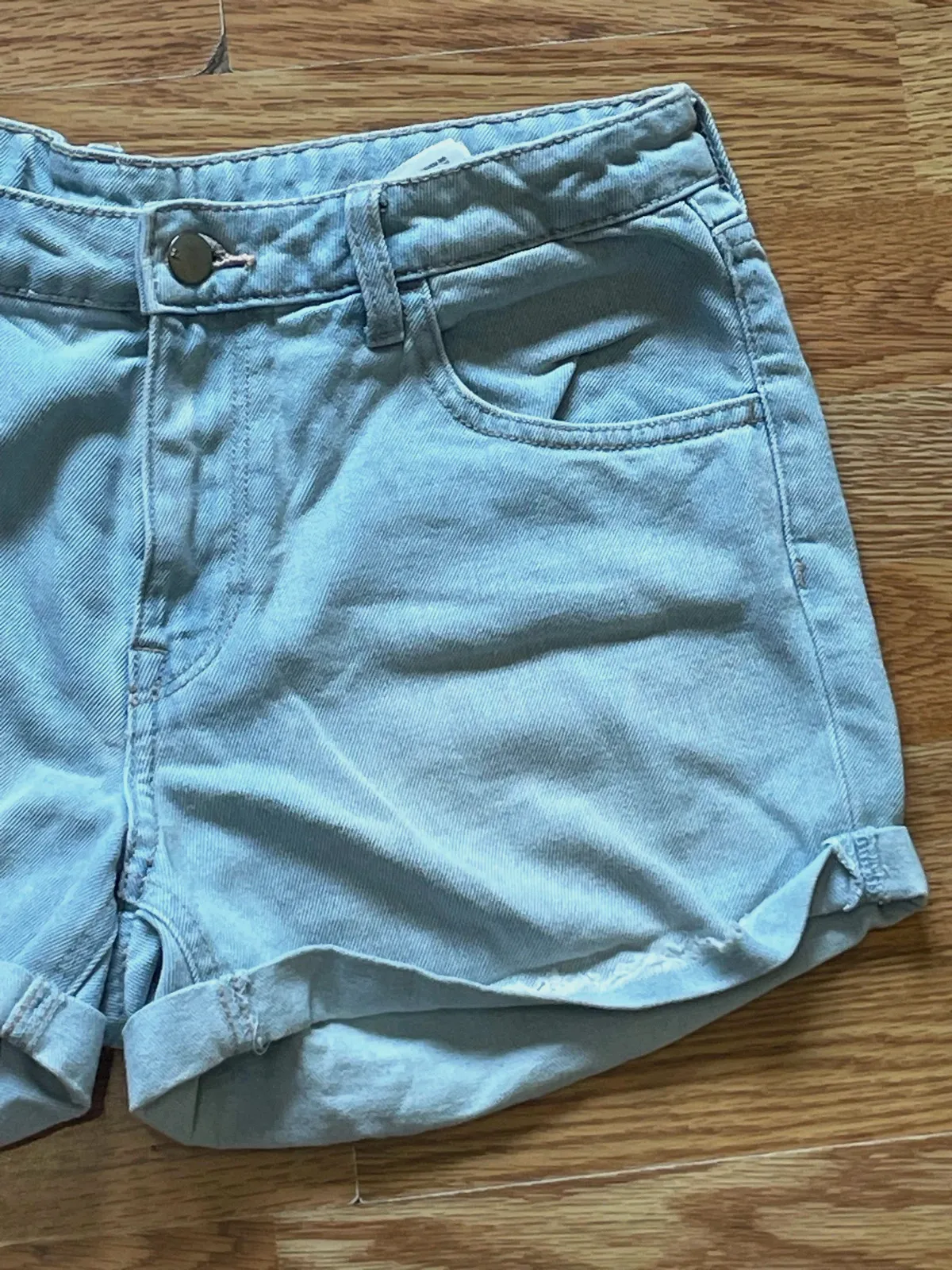 Shorts vaqueros tiro alto H&M &Denim – Talla 40 – Azul Claro – H&M – taille L / 40 / 12 4