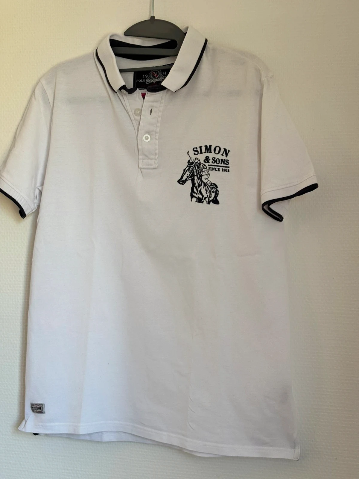 Polo blanc manches courtes – Simon And Son – taille L