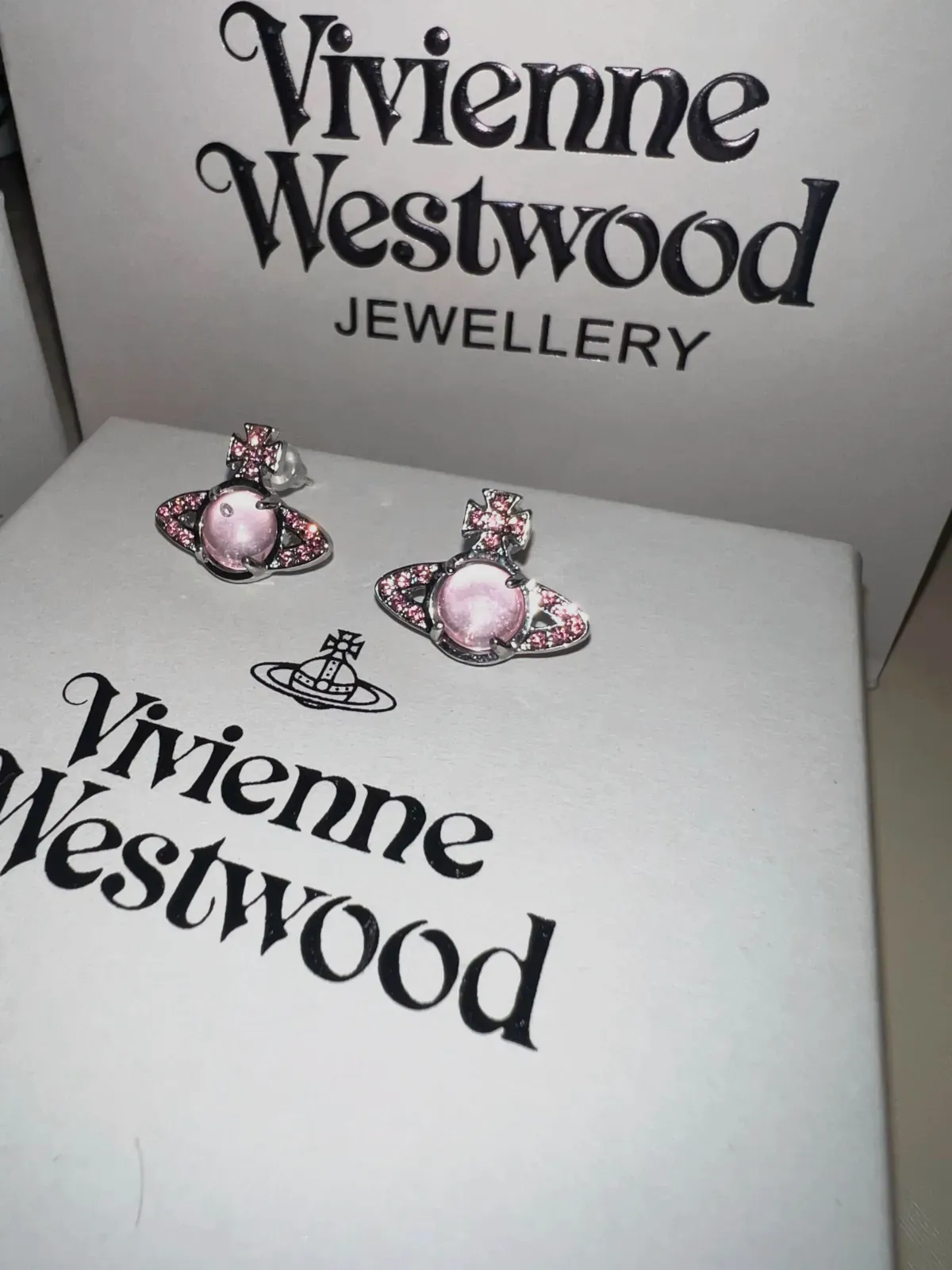 Boucles d'oreilles orb rosées Vivienne Westwood – Vivienne Westwood – rose et argenté – taille Taille unique 7