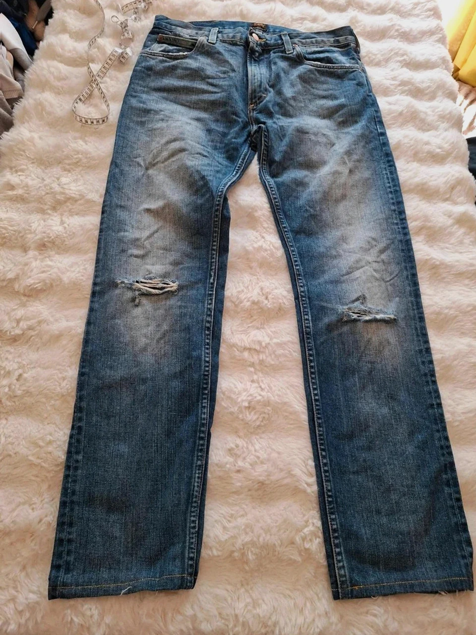 Jean bleu délavé lee 101 rider slim w32 l34 (m / 40-42)