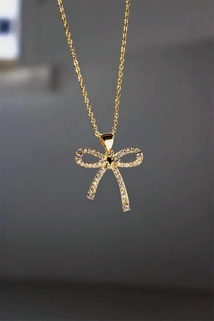 Collier nœud doré et argenté – Tendance – doré et argenté – taille Taille unique 2